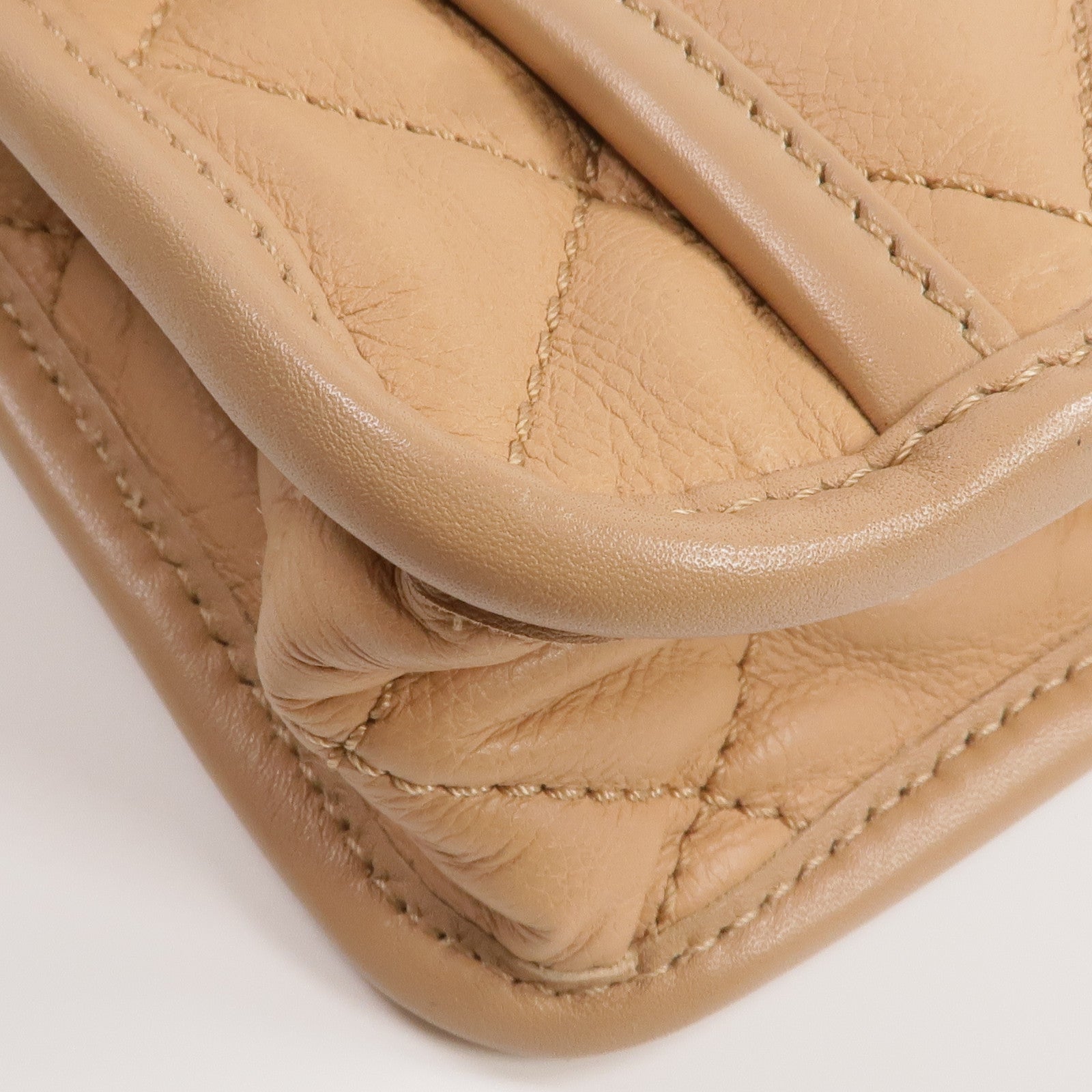 CHANEL 牛皮皮革Chain Shoulder銀扣鏈帶肩背袋