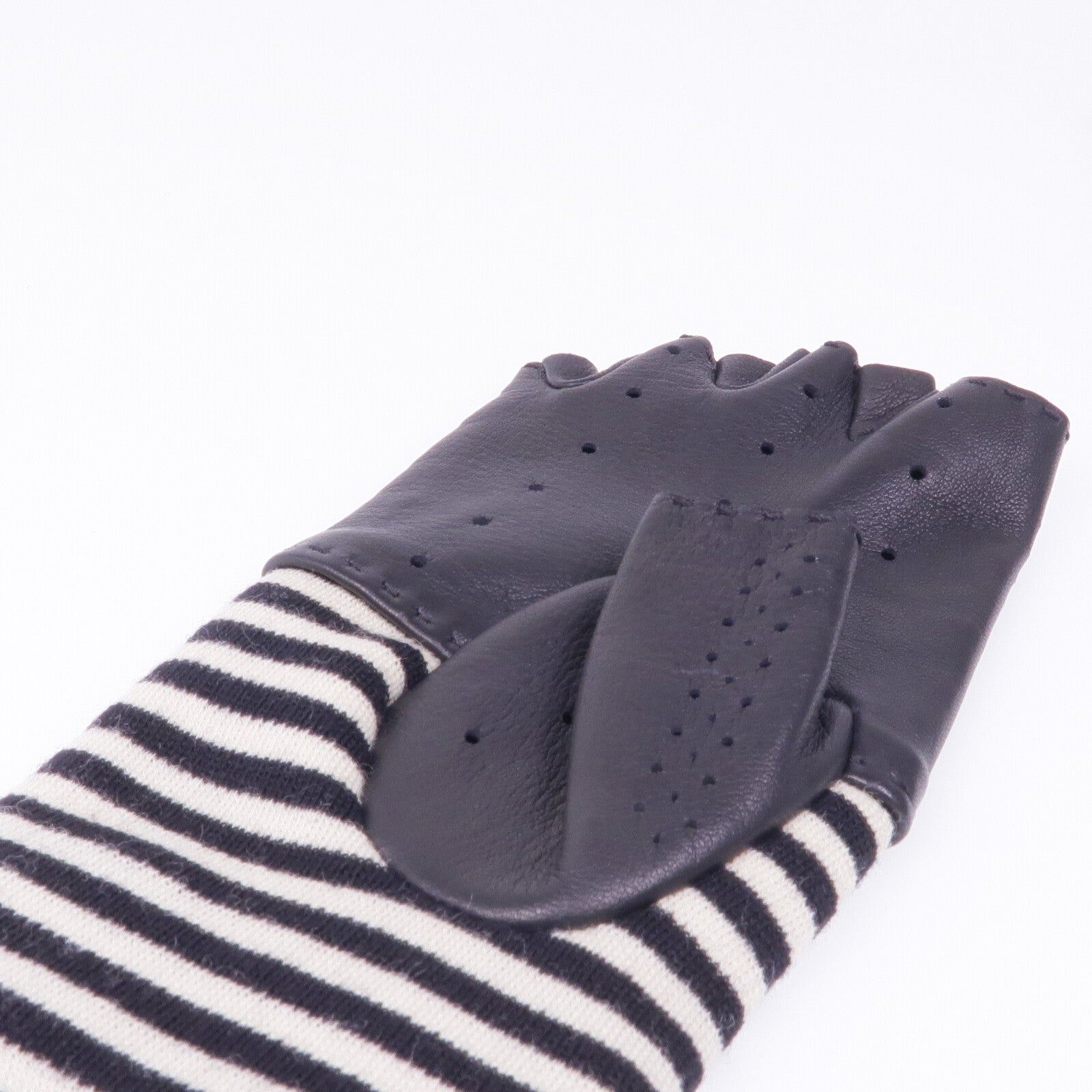 CHANEL 羊皮皮革Fingerless Gloves手套