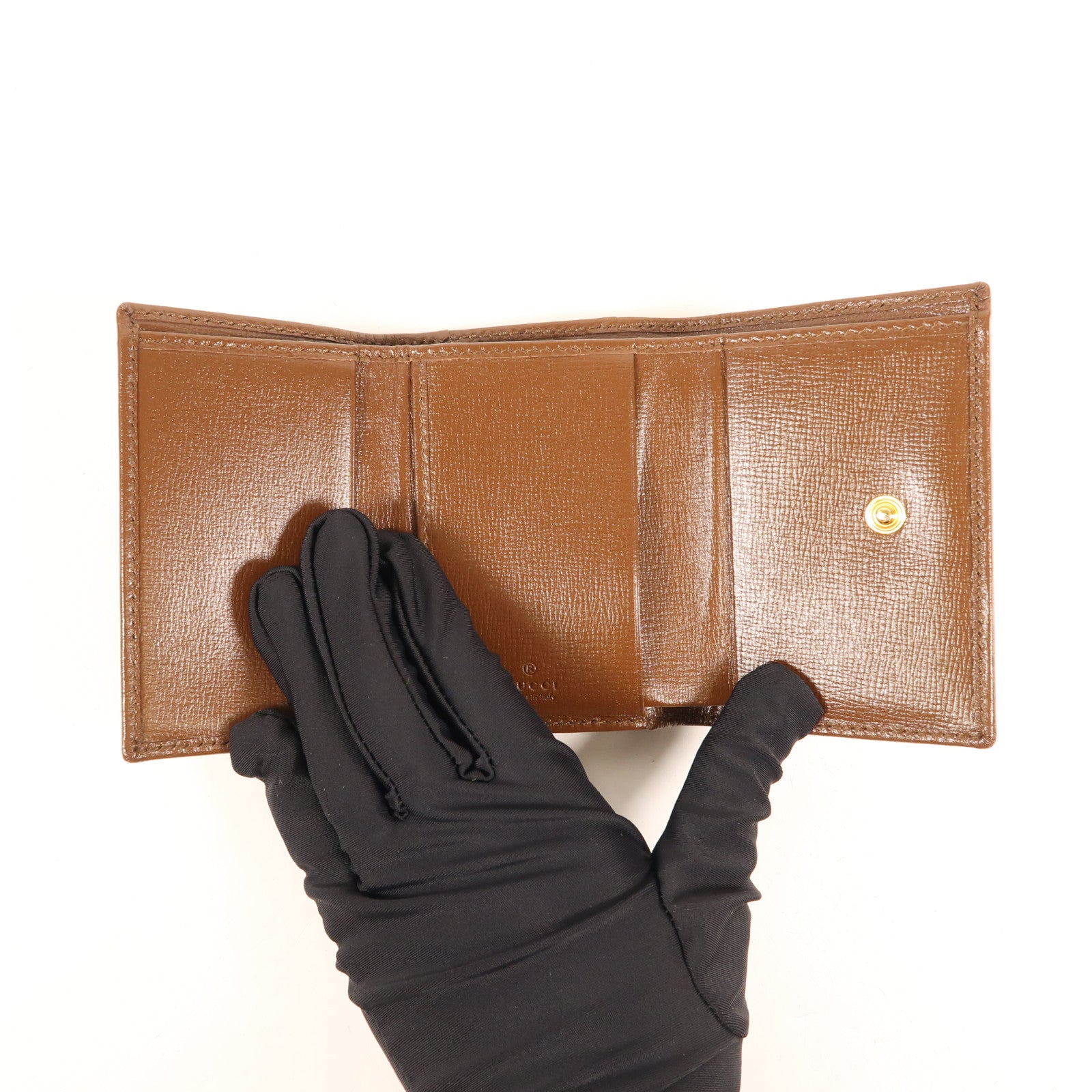 GUCCI 塗層帆布Wallet金扣錢包