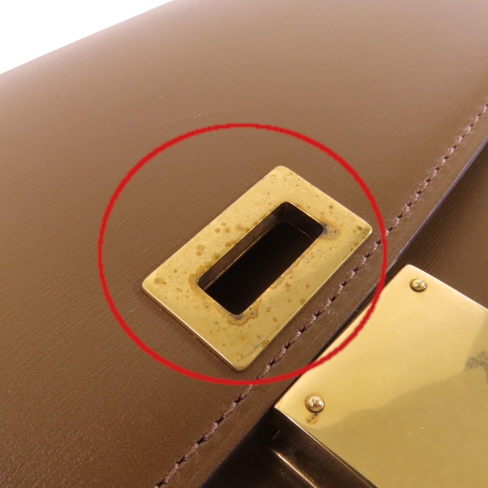 CELINE 牛皮皮革Classic Box金扣肩背袋