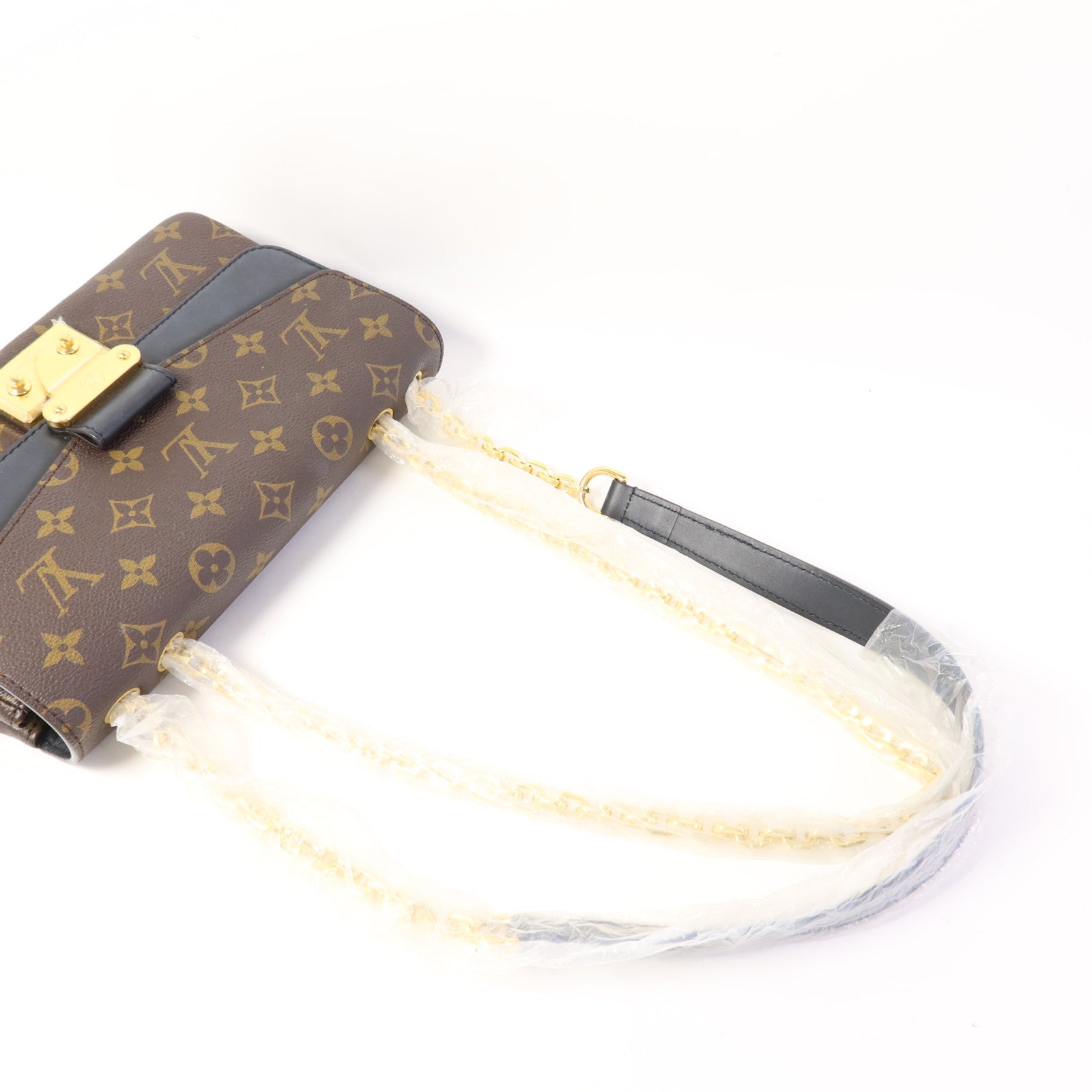 LOUIS VUITTON Monogram Marceau金扣肩背袋棕色