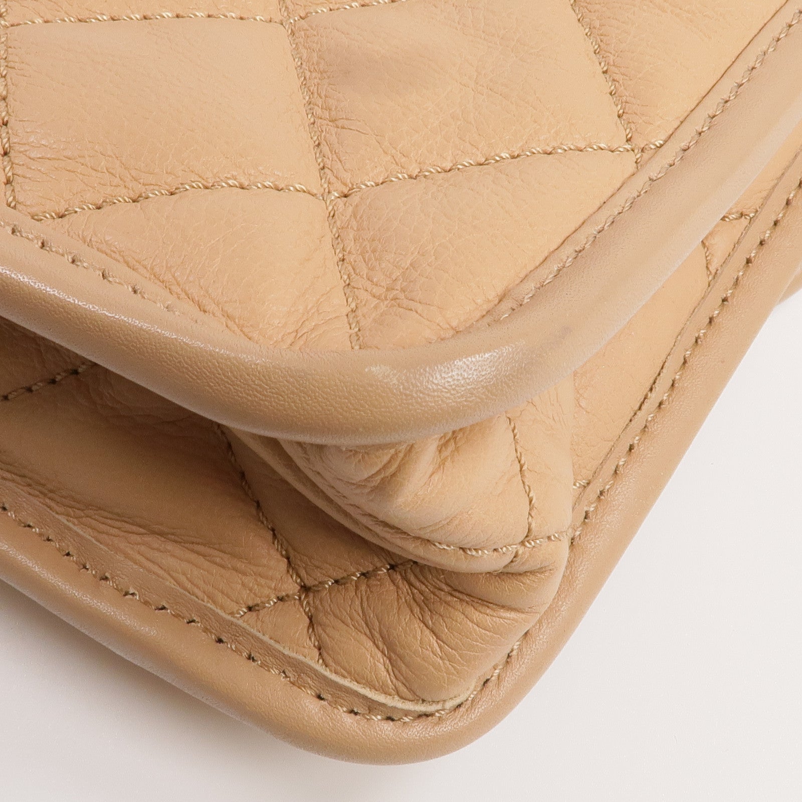 CHANEL 牛皮皮革Chain Shoulder銀扣鏈帶肩背袋