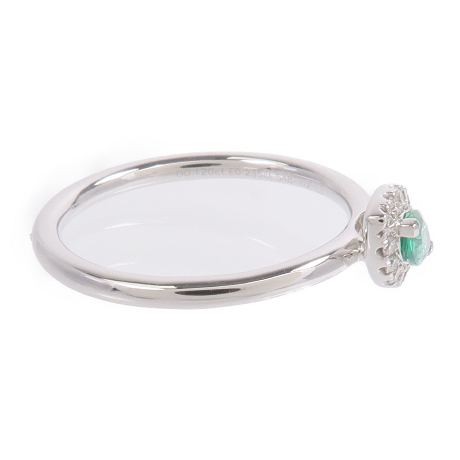 JEWELRY 18K白金Emerald Diamond Ring綠寶石/鑽石戒指
