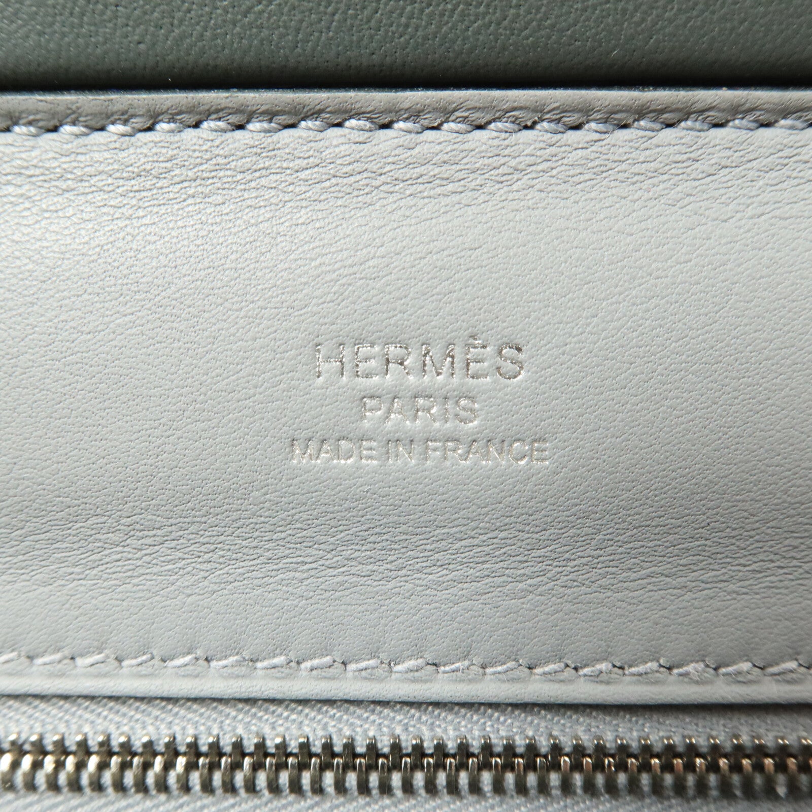 HERMES Evercolor皮革24/24 Mini手挽肩背兩用袋Vert Mangrove/Gris Pantin