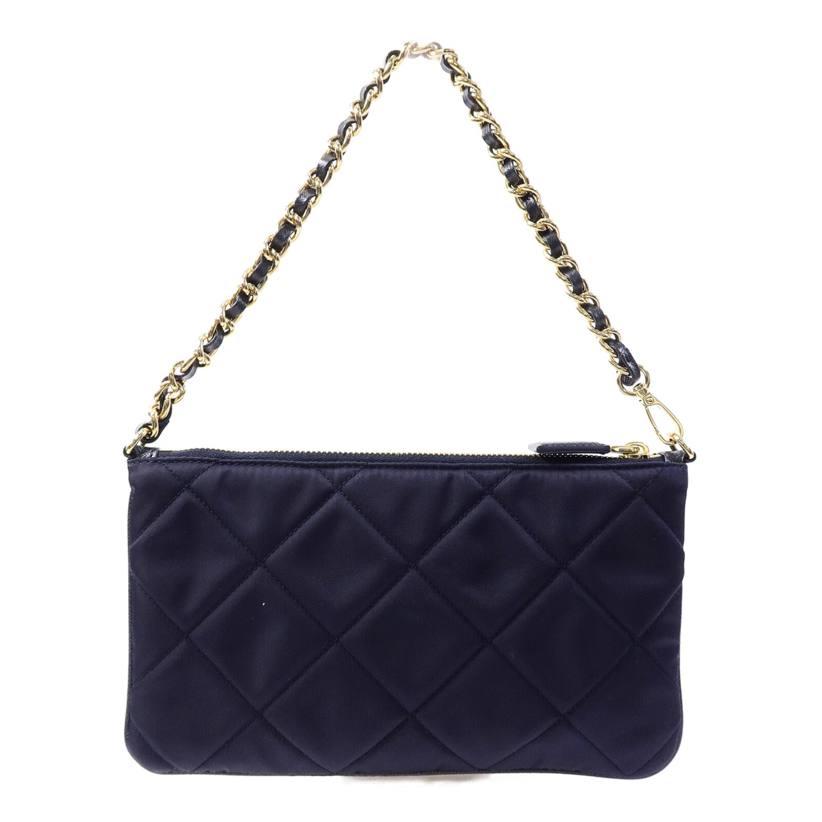PRADA 尼龍Quilted Re-Nylon Pouch鏈帶肩背袋