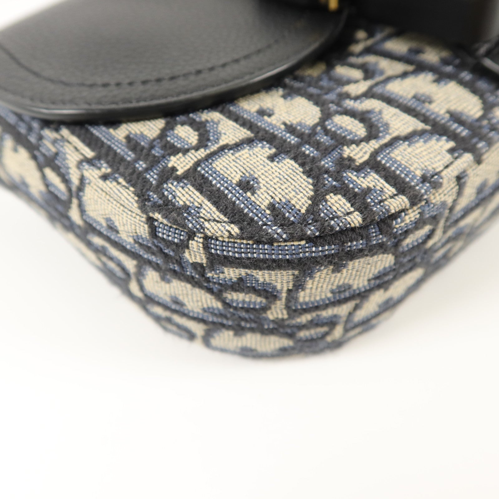 Dior 帆布/牛皮皮革Mini Saddle Messenger肩背袋