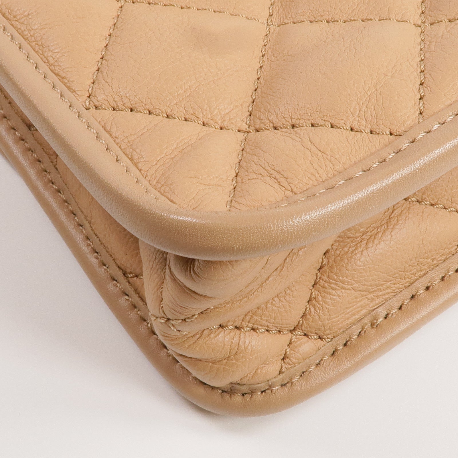 CHANEL 牛皮皮革Chain Shoulder銀扣鏈帶肩背袋