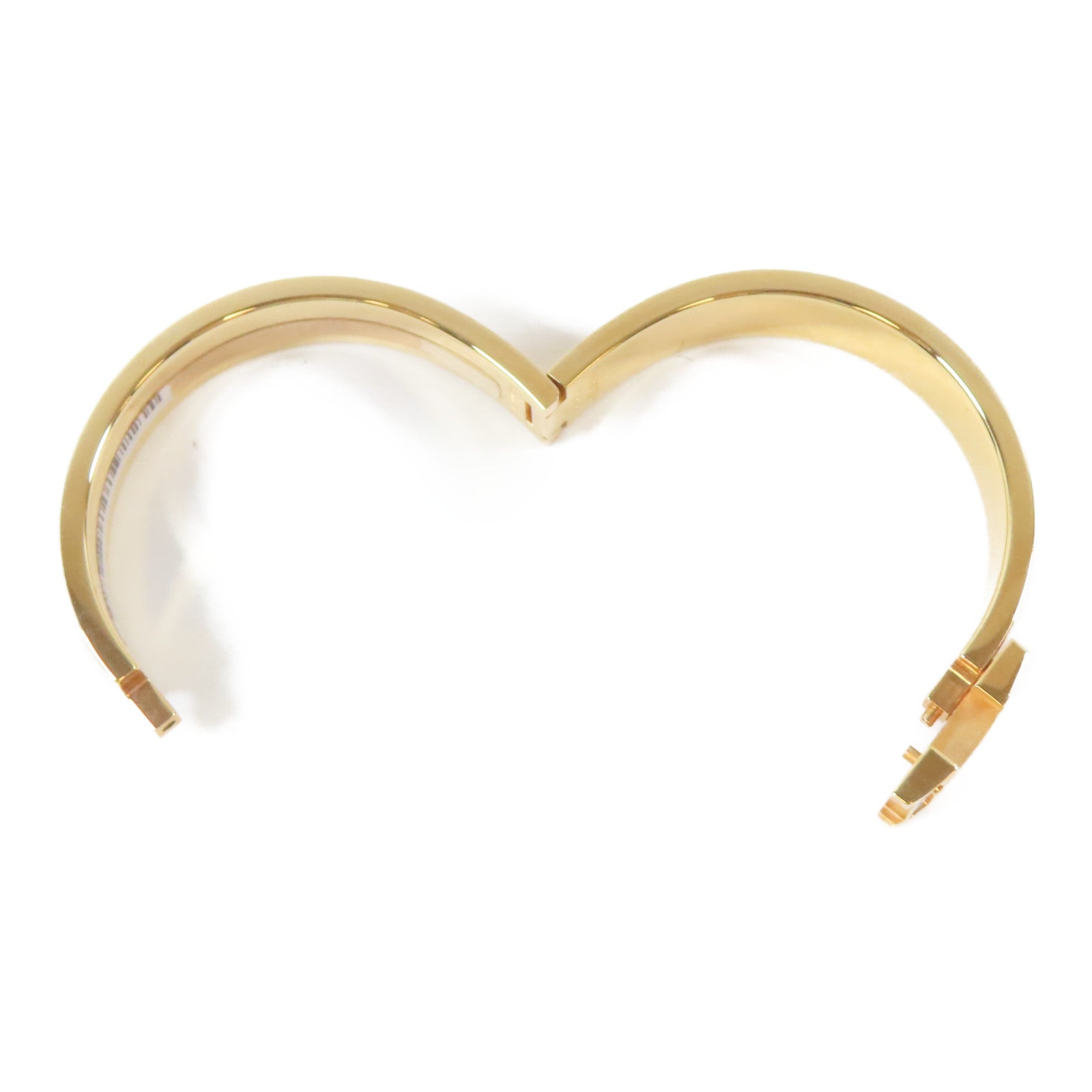 HERMES 金屬Clic H Bracelet手鐲金色#15.75cm
