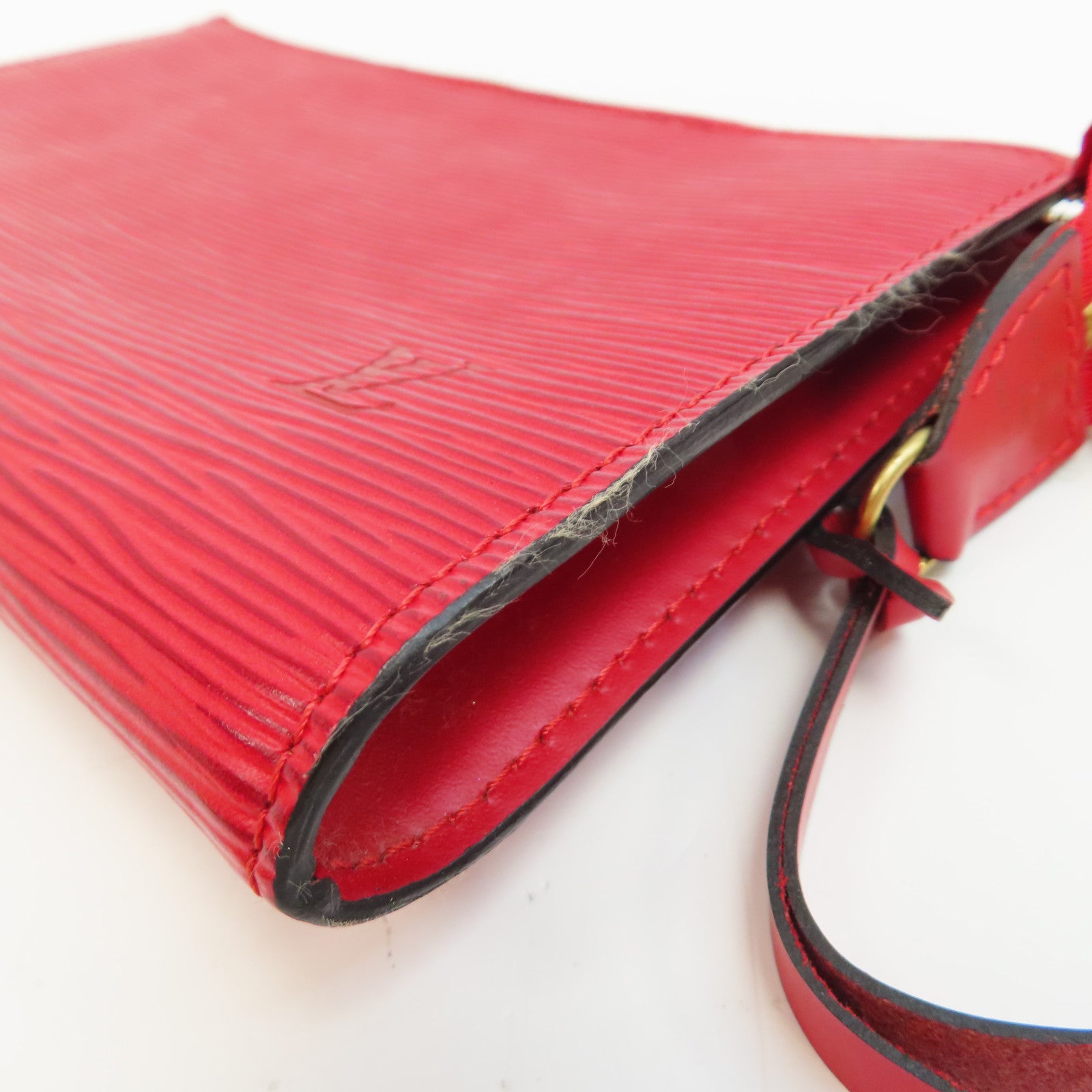 LOUIS VUITTON Epi Accessories Pouch金扣手挽袋紅色