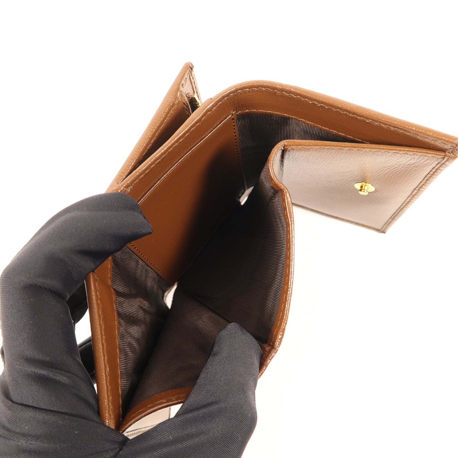 GUCCI 塗層帆布Wallet金扣錢包