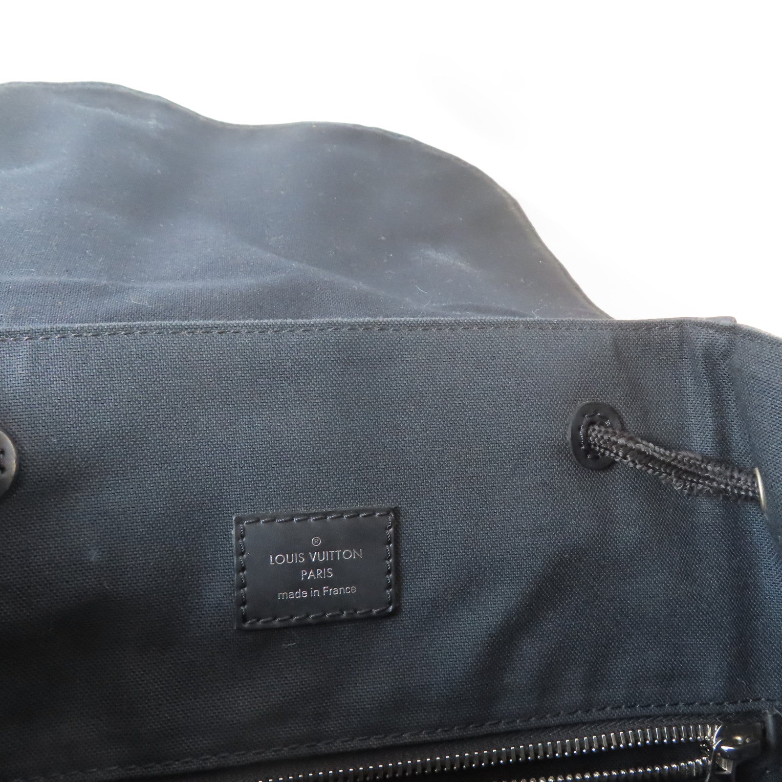 LOUIS VUITTON Damier Graphite Chistopher PM銀扣背包黑色
