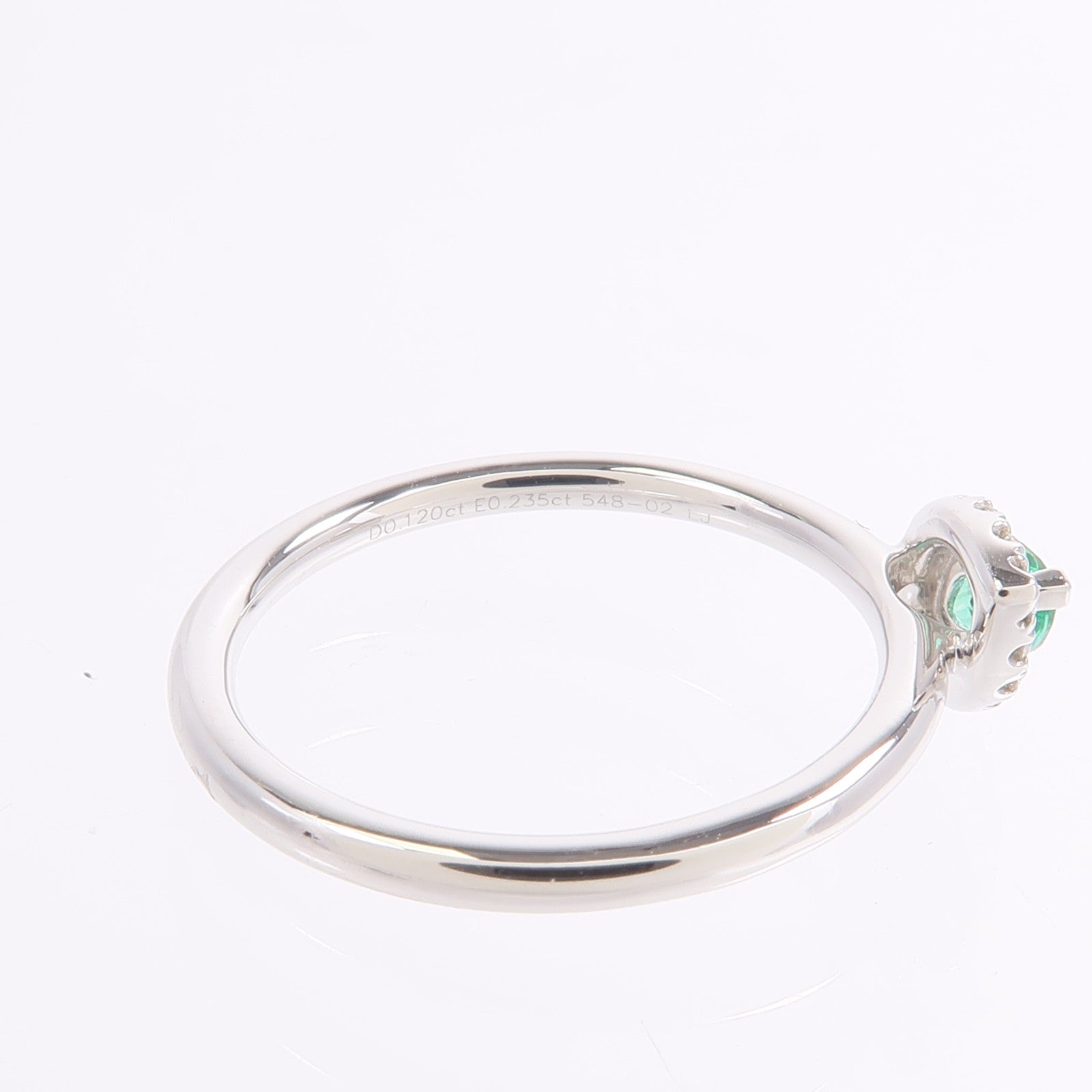 JEWELRY 18K白金Emerald Diamond Ring綠寶石/鑽石戒指