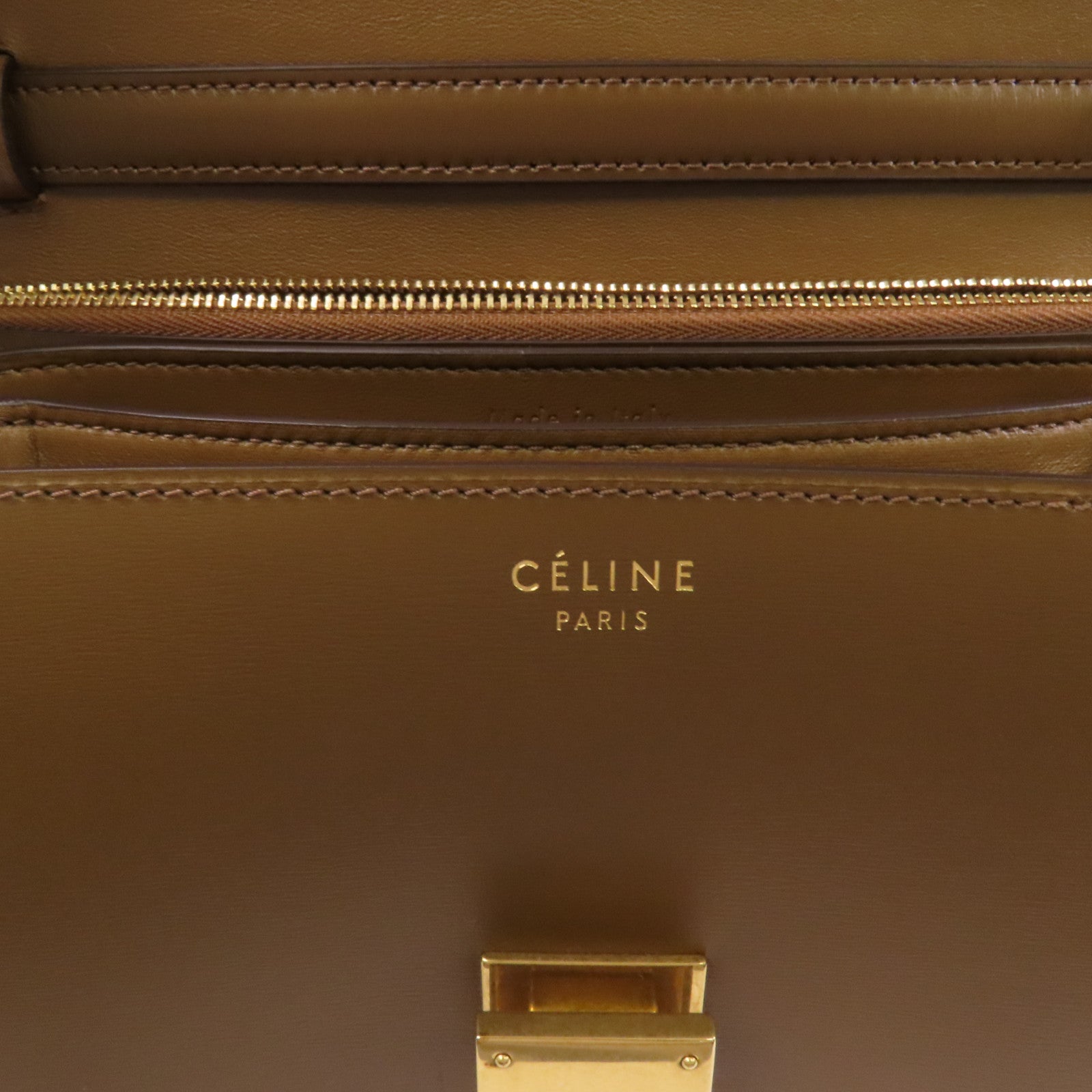 CELINE 【激減優惠】牛皮皮革Classic Box金扣肩背袋