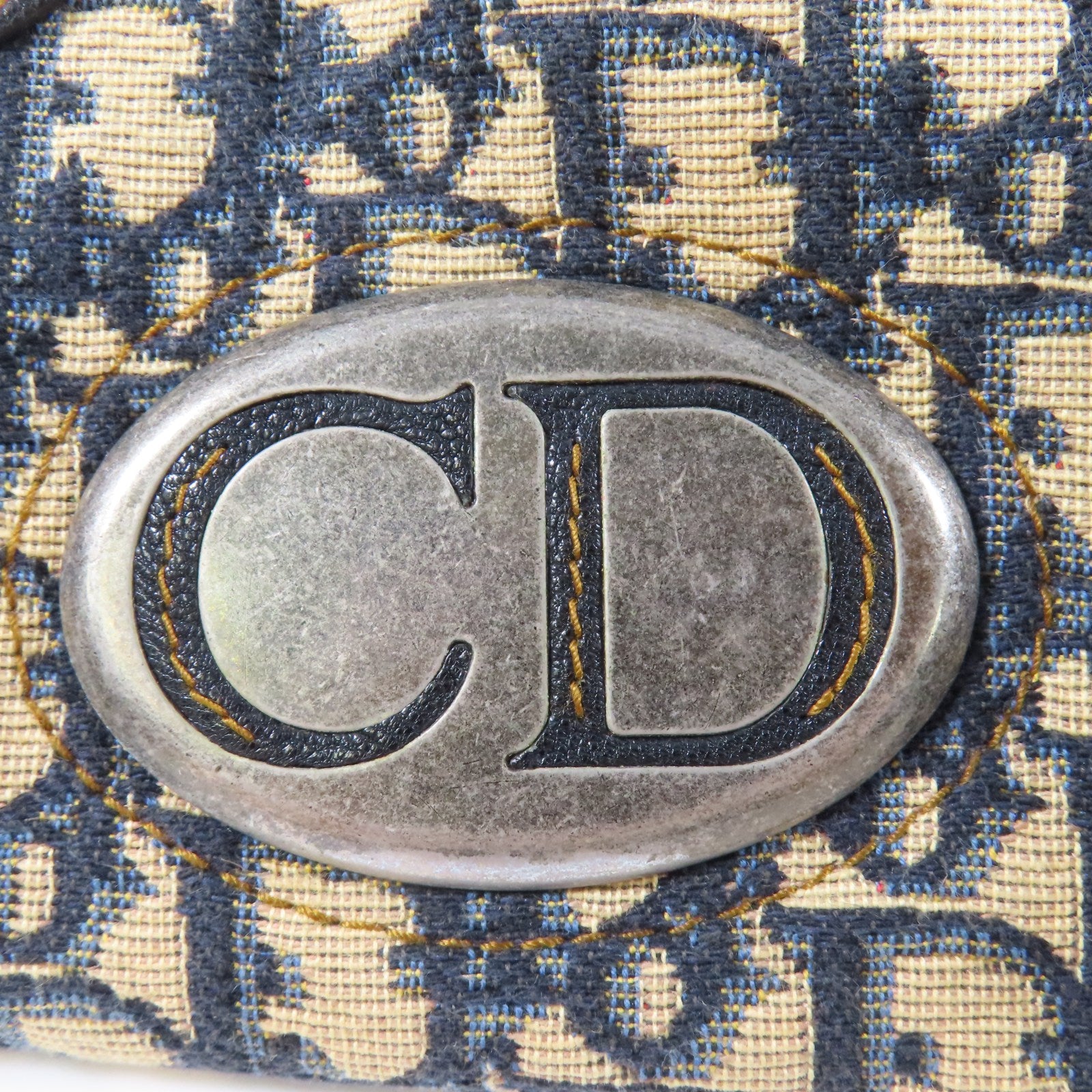 Dior 【激減優惠】帆布Hand Bag銀扣手挽袋藍色