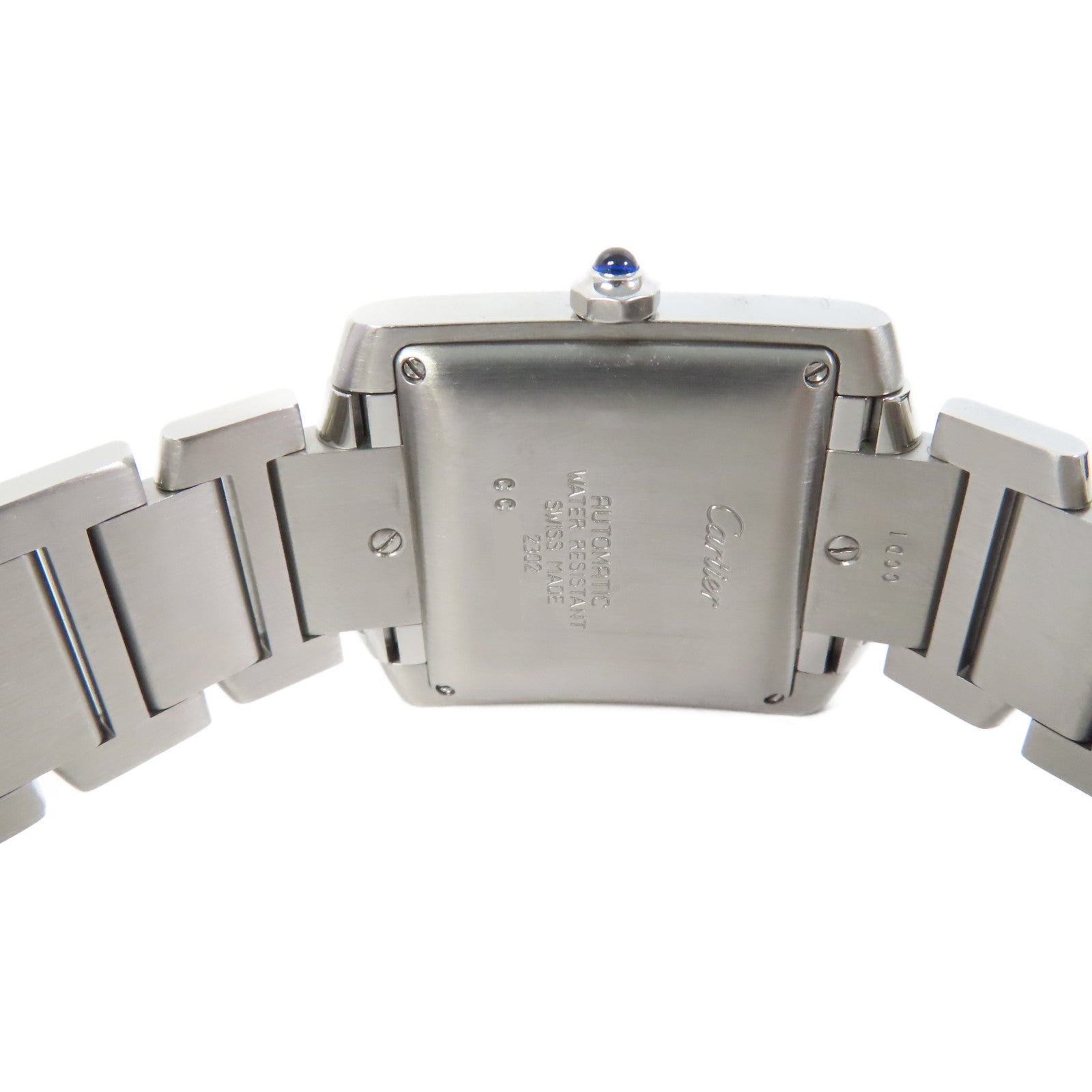 CARTIER Tank Francaise不鏽鋼手錶自動機芯銀色