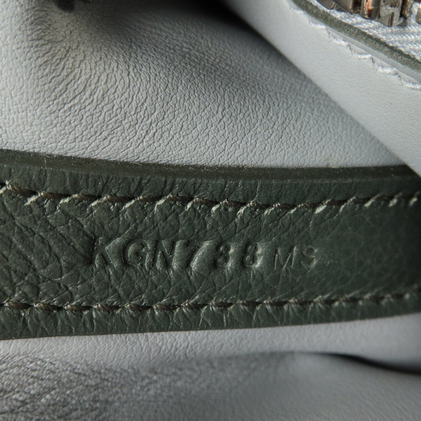 HERMES Evercolor皮革24/24 Mini手挽肩背兩用袋Vert Mangrove/Gris Pantin