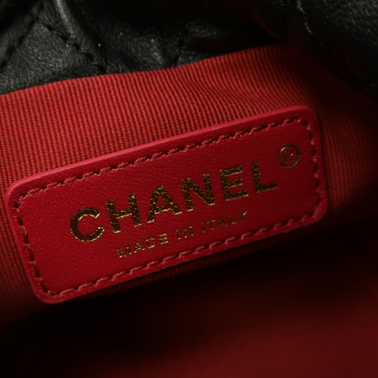 CHANEL 菱格羊皮皮革Shoulder Bag金扣肩背袋黒色