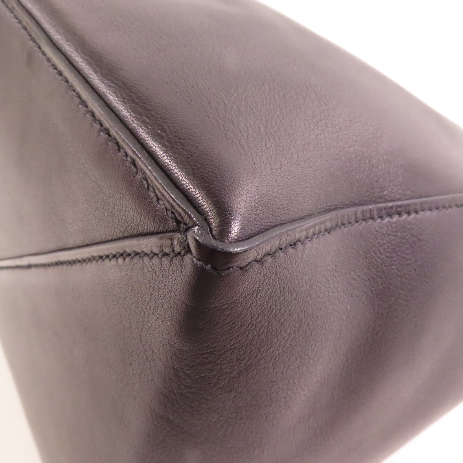 HERMES Licol 17 Shoulder Bag Swift Leather Black