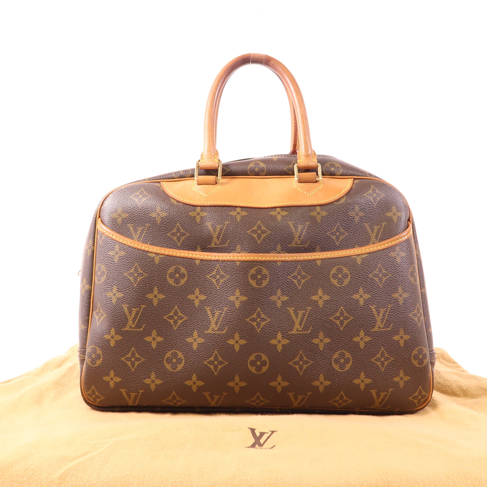 LOUIS VUITTON Monogram Deauville金扣手挽袋