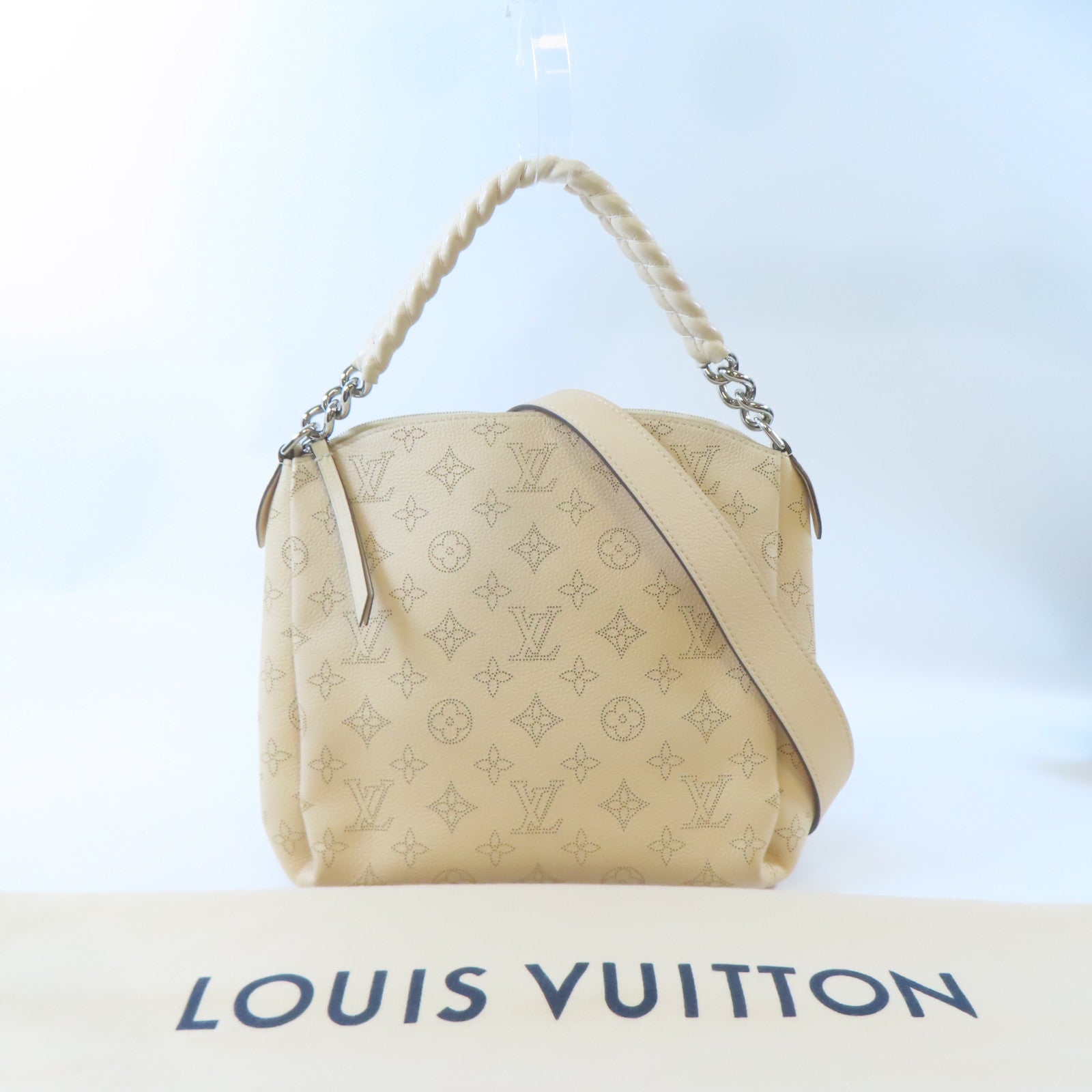 LOUIS VUITTON LV SHW Babylone BB 2 Way Shoulder Handbag M51767 Mahina Beige
