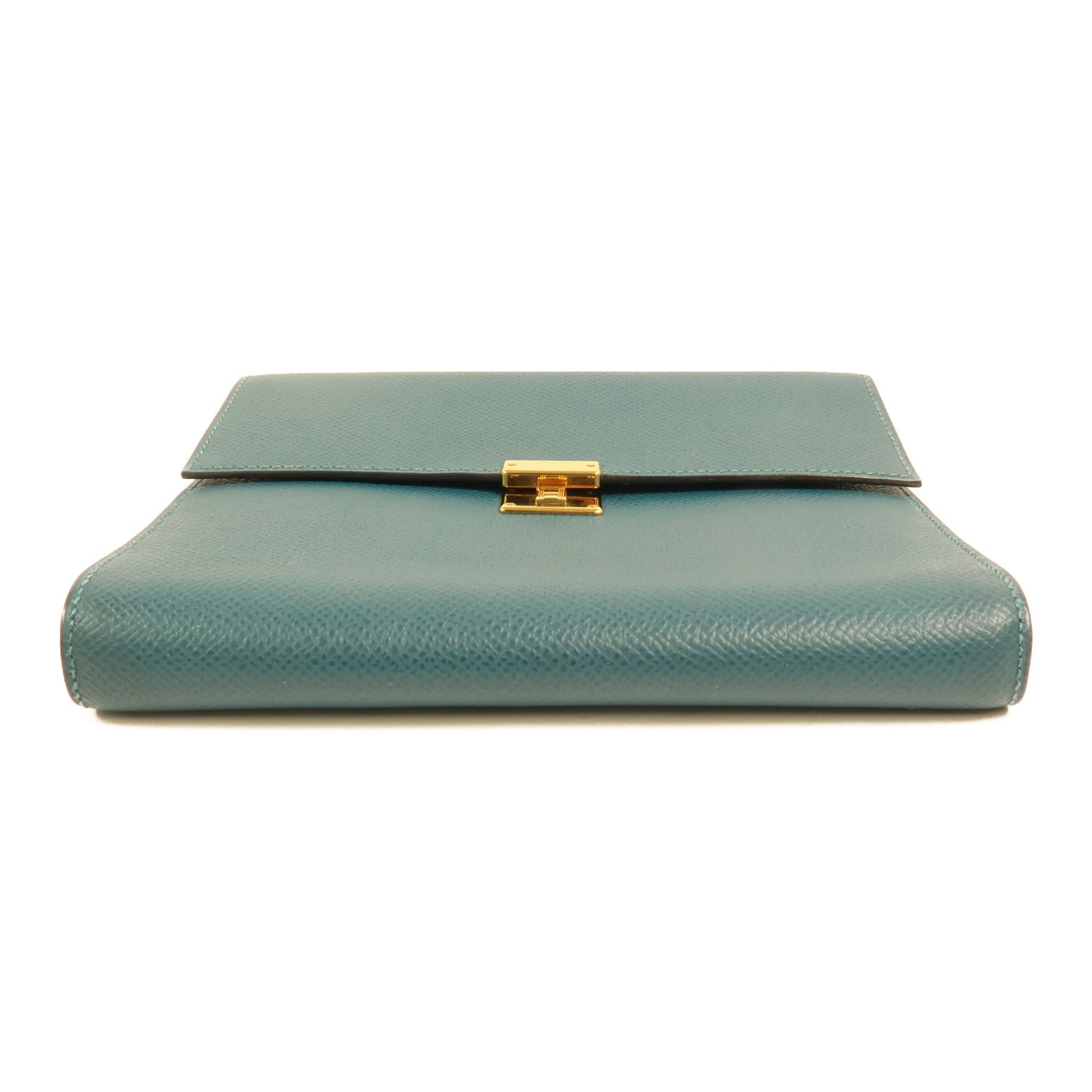 HERMES Epsom皮革Clic 16金扣肩背袋Malachite