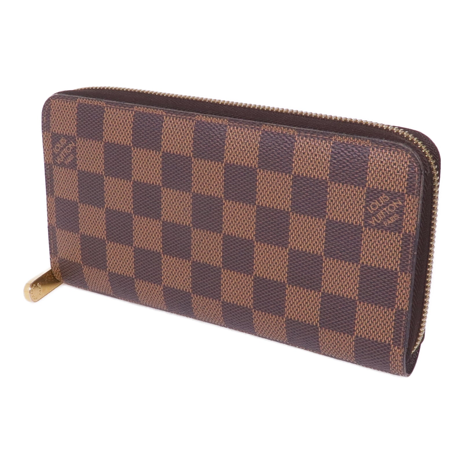 LOUIS VUITTON Damier Ebene Zippy Long Wallet金扣長錢包