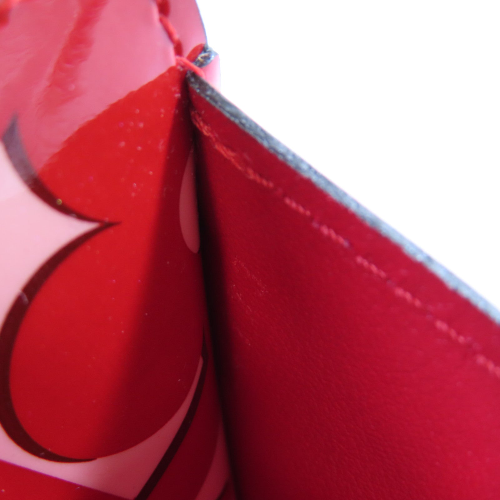 LOUIS VUITTON Vernis Sweet Monogram Portefeuille Sarah金扣長錢包紅色/粉紅色