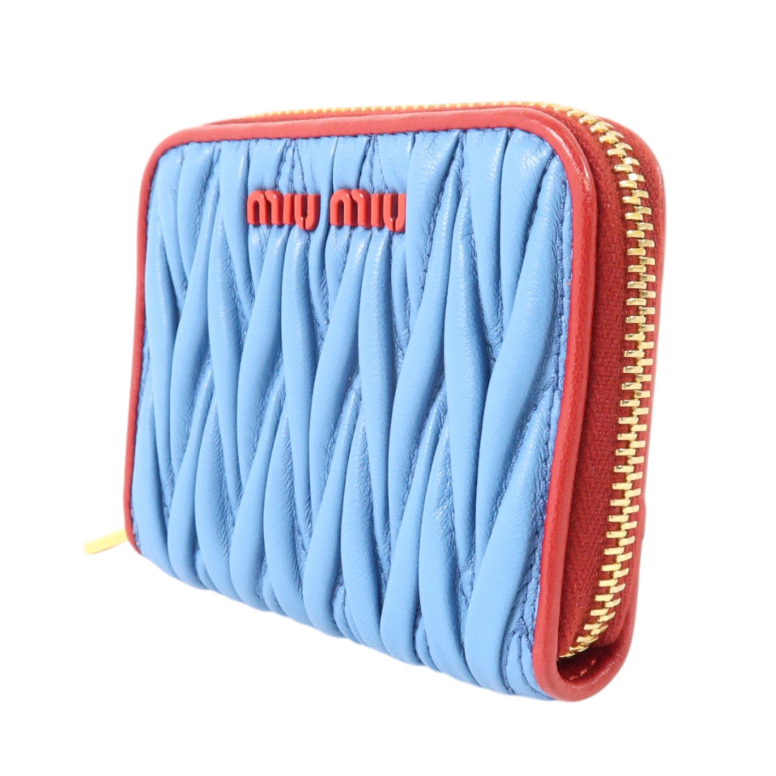 Miu Miu 羊皮皮革Coin Case金扣零錢包