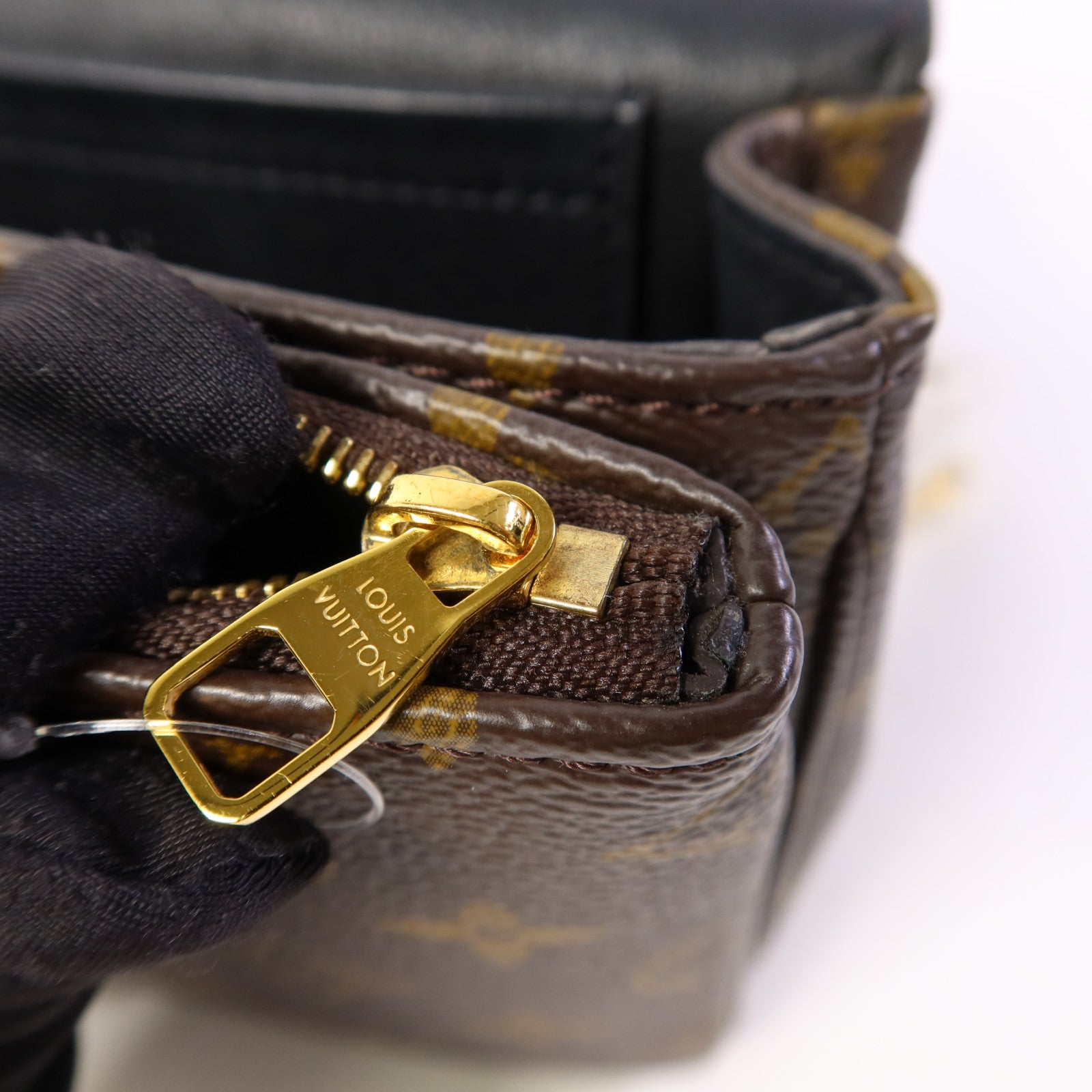 LOUIS VUITTON Monogram Marceau金扣肩背袋棕色