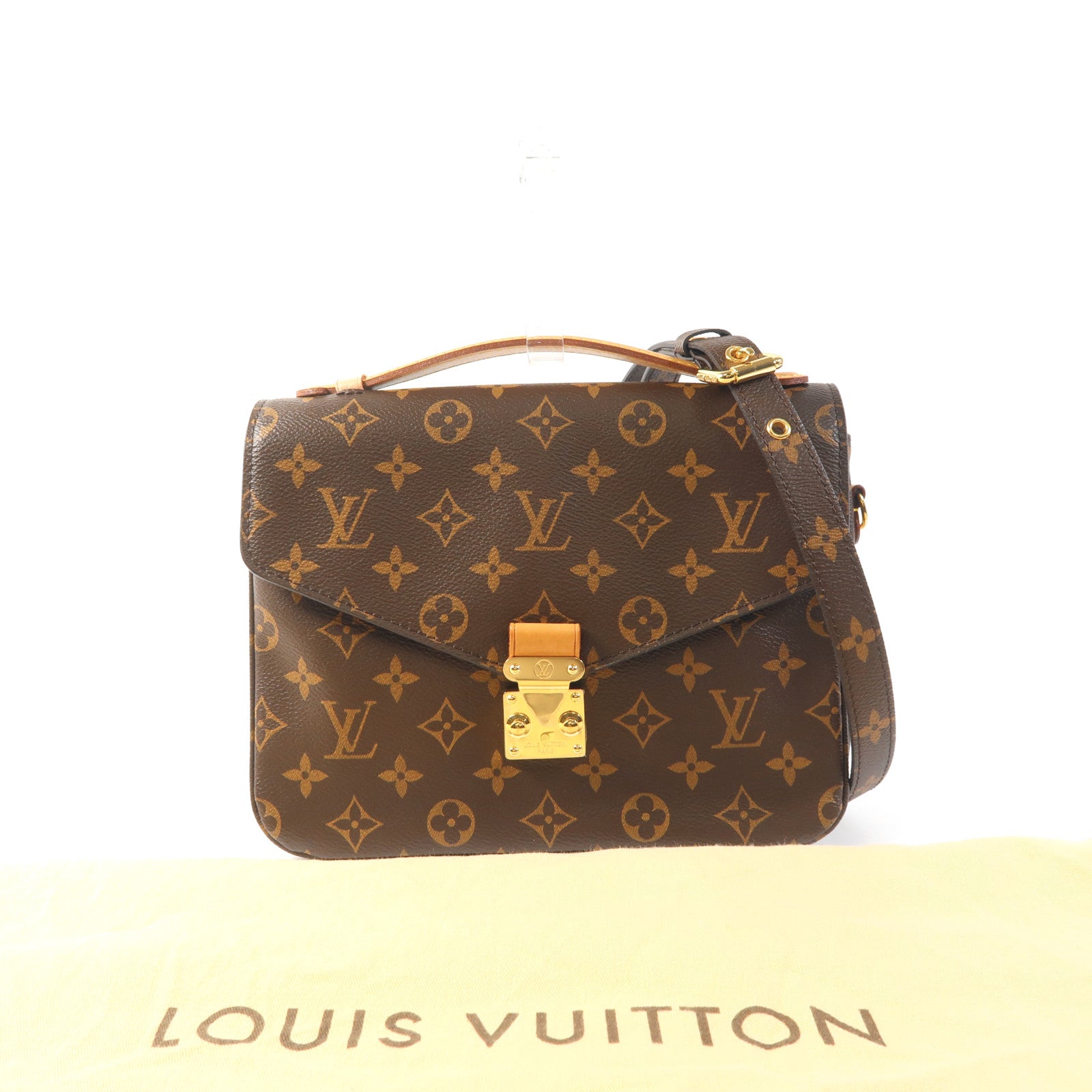 LOUIS VUITTON Monogram Pochette Metis MM金扣手挽肩背兩用袋