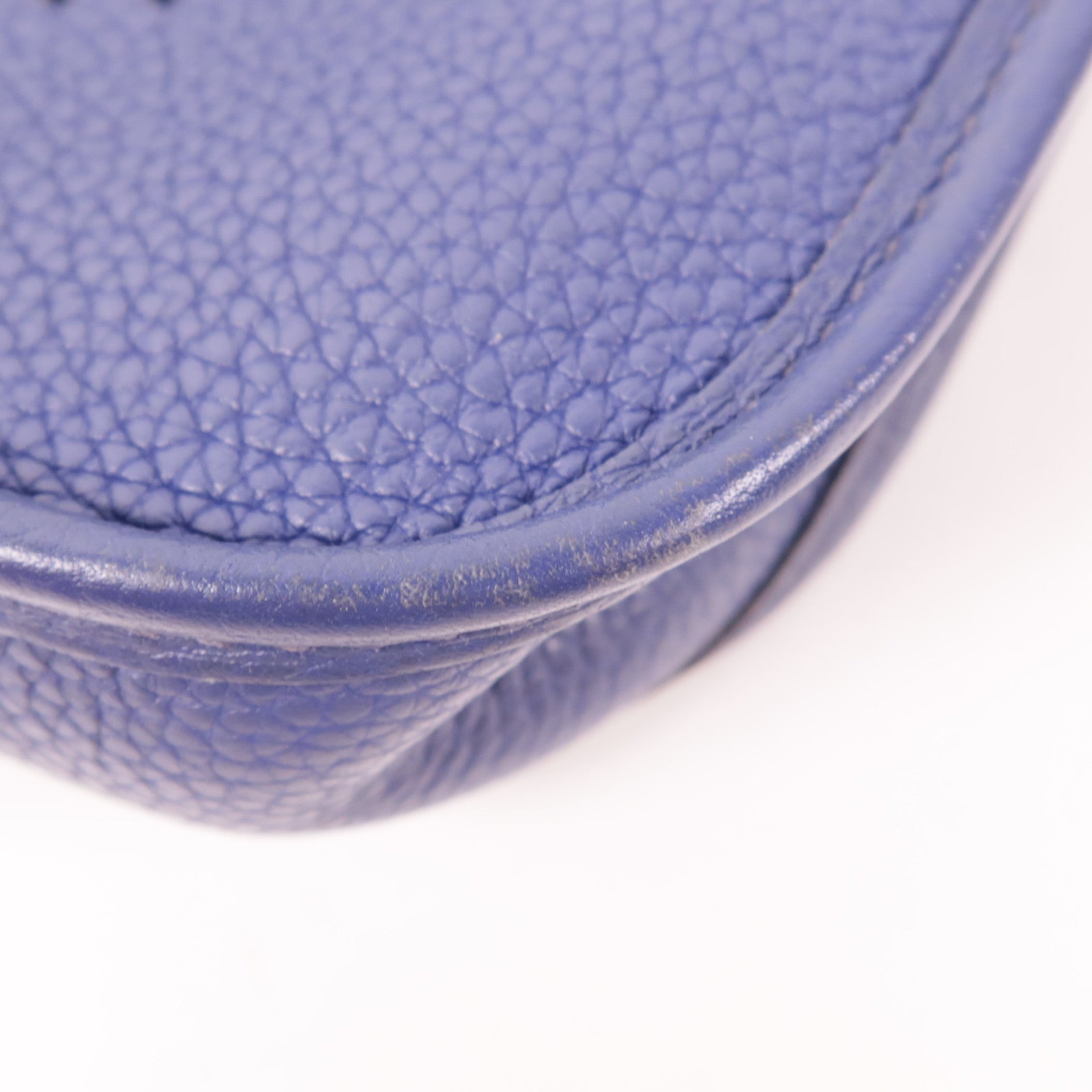 HERMES Clemence皮革Evelyne TPM金扣肩背袋Bleu Saphir