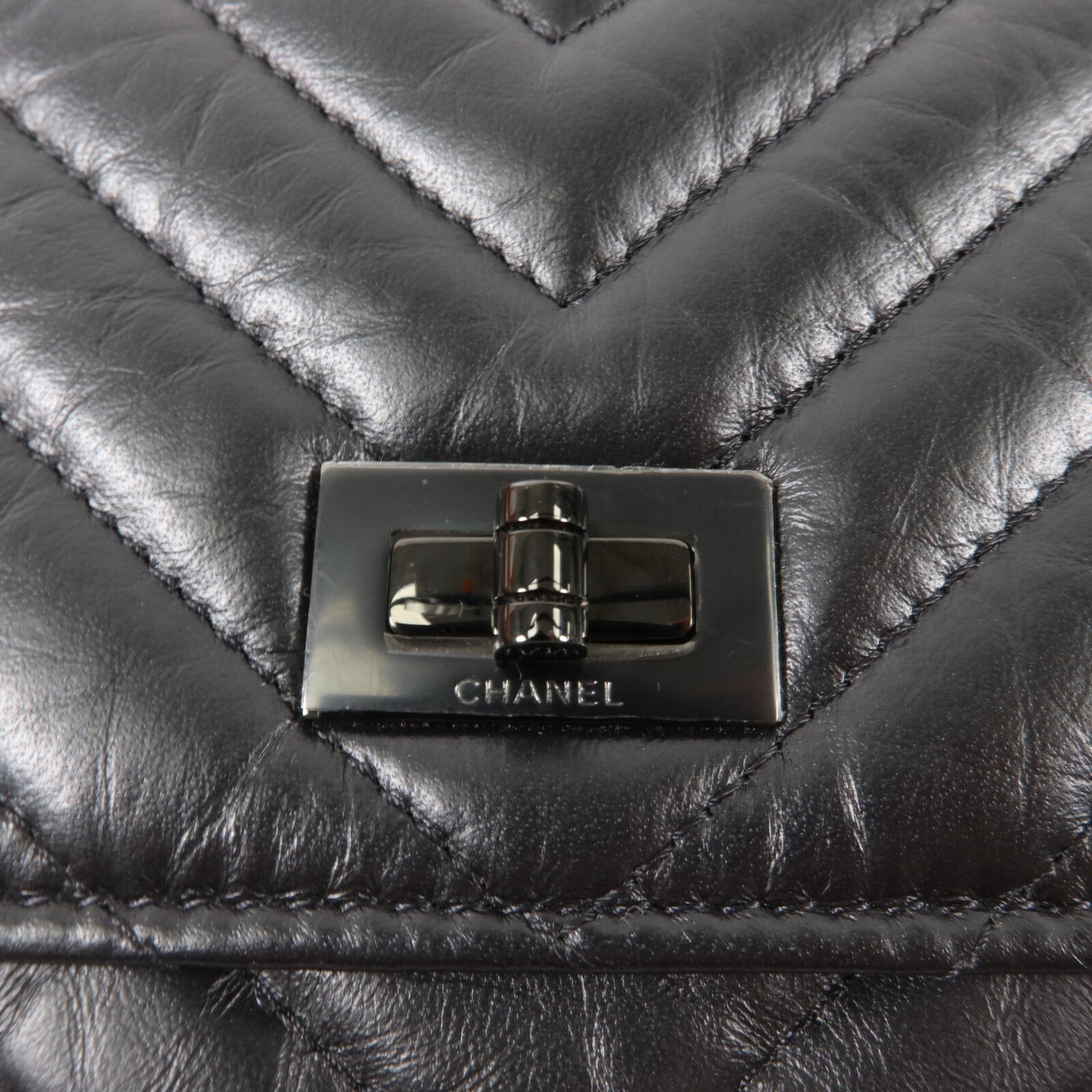 CHANEL 羊皮皮革2.55 Mini WOC鏈帶肩背袋