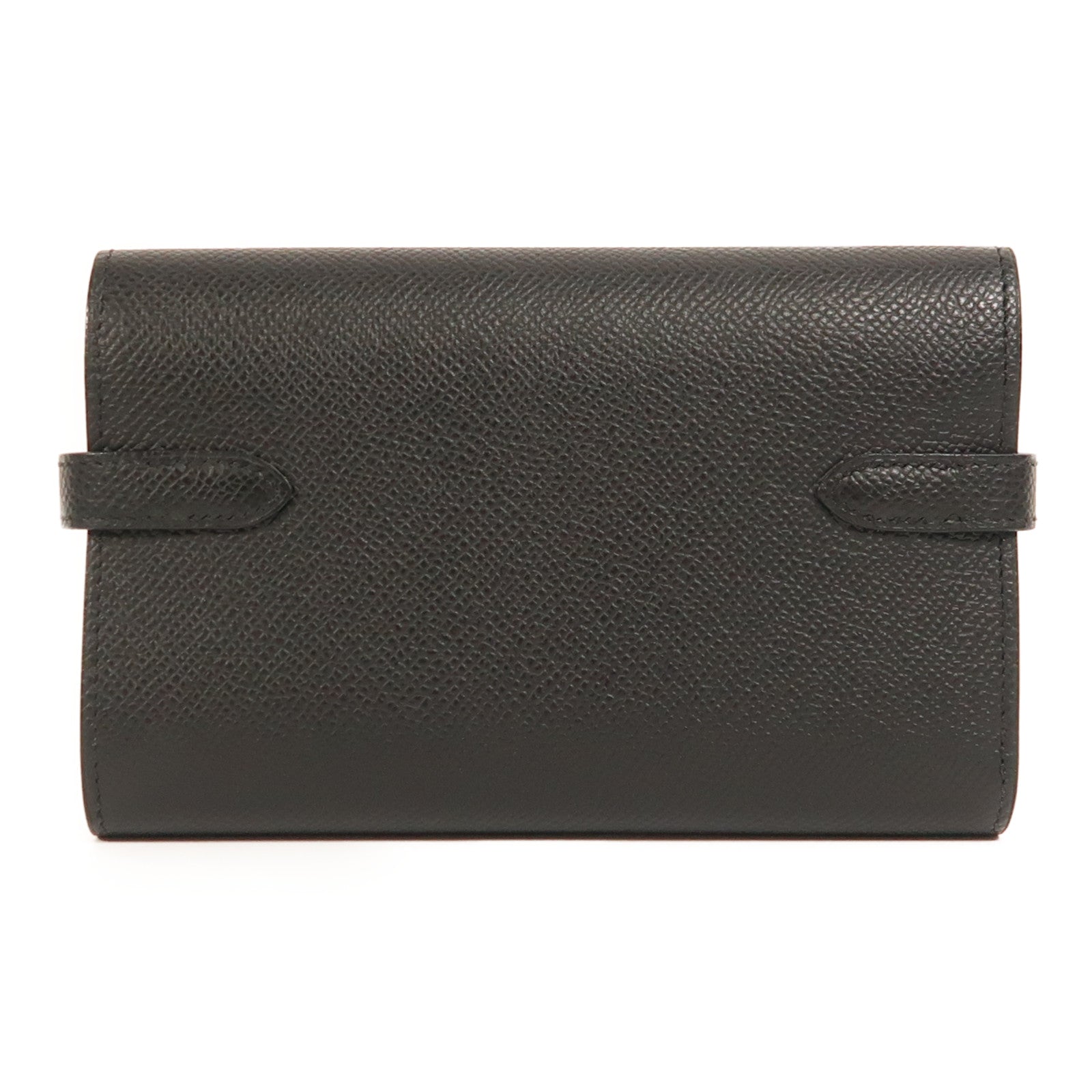 HERMES Epsom皮革Kelly Compact Wallet金扣錢包