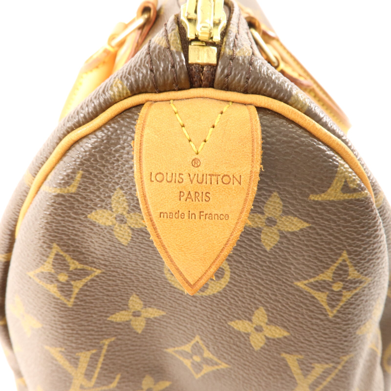 LOUIS VUITTON Monogram Speedy 35金扣手挽袋