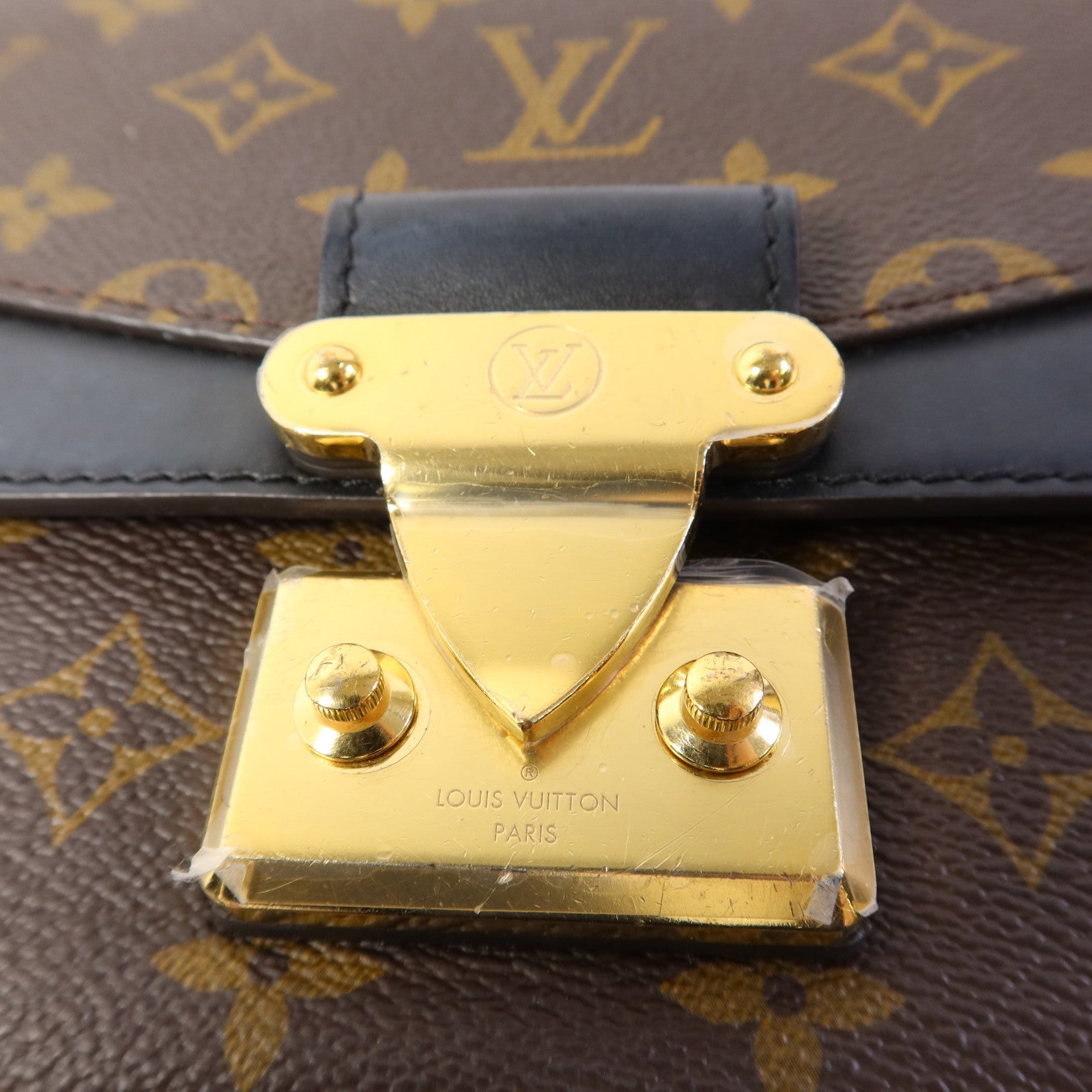 LOUIS VUITTON Monogram Marceau金扣肩背袋棕色