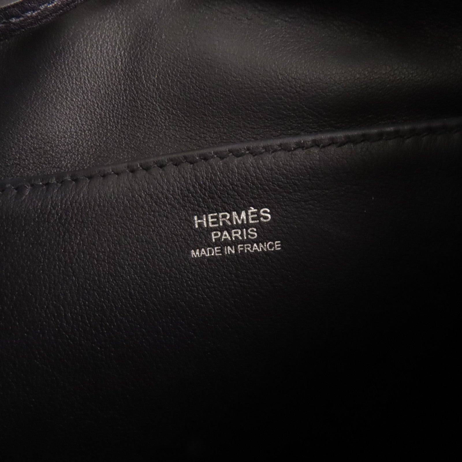 HERMES Licol 17 Shoulder Bag Swift Leather Black