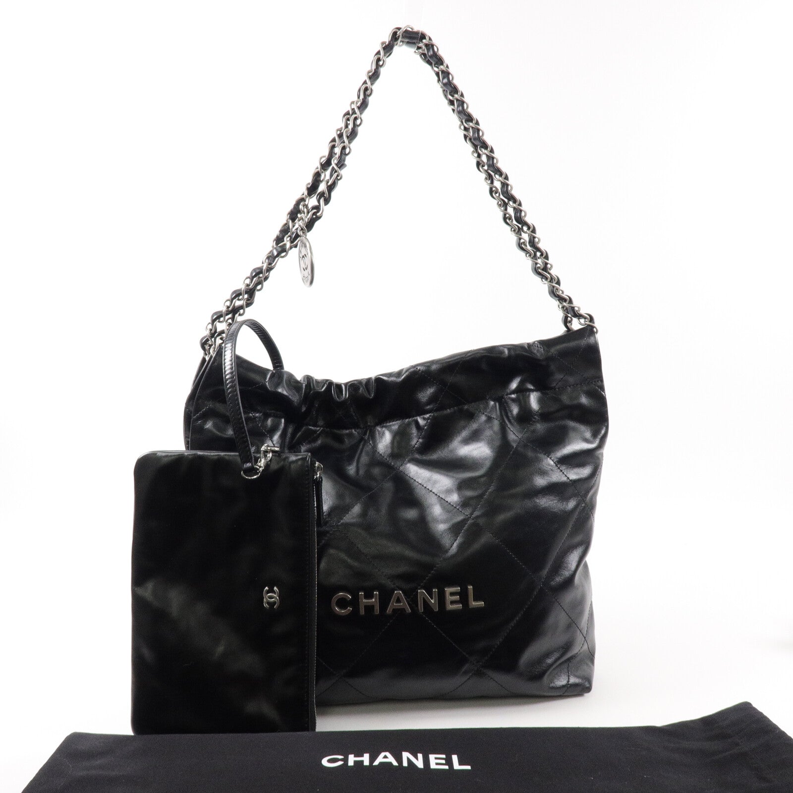 CHANEL 牛皮皮革Chanel 22 Small鏈帶肩背袋