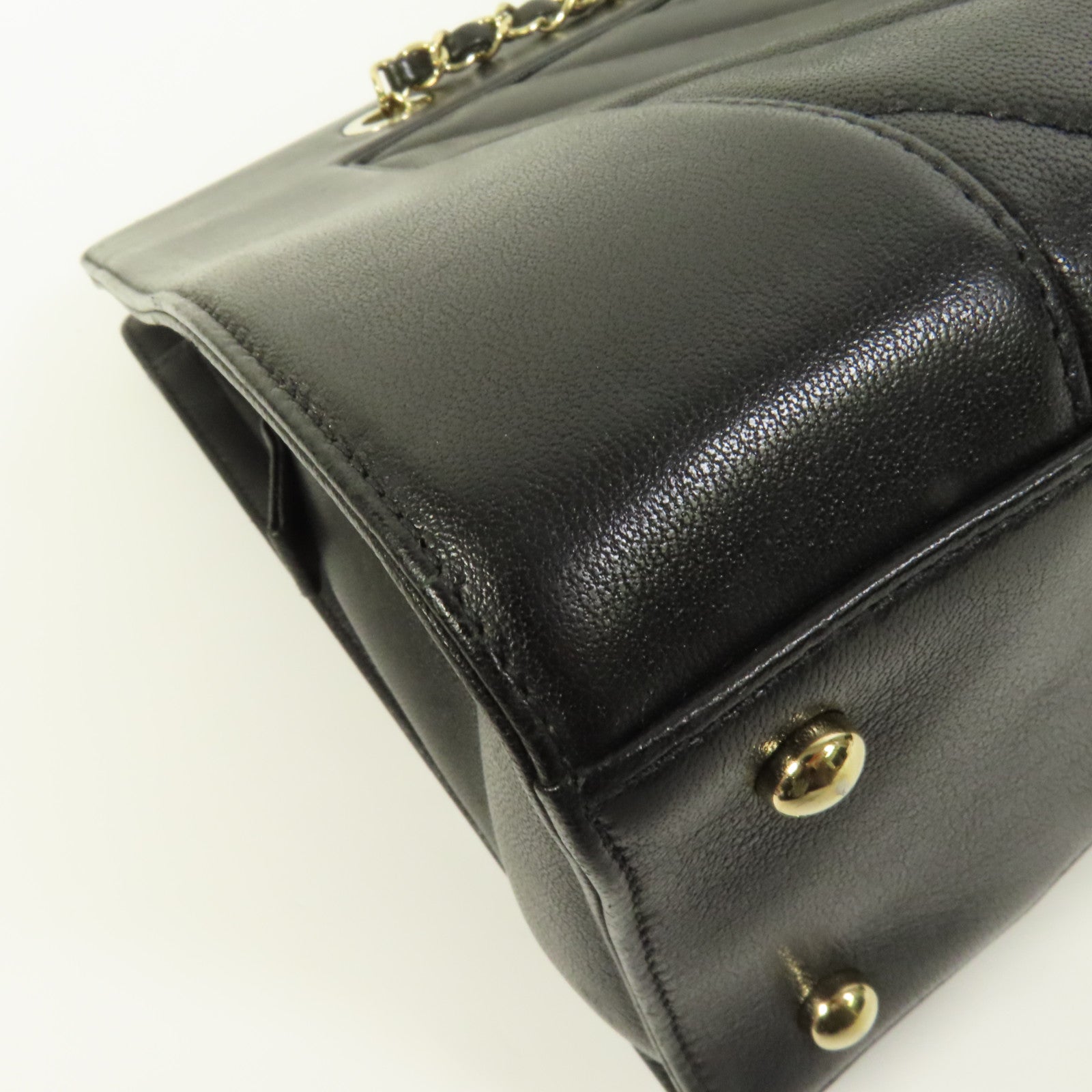 CHANEL 牛皮皮革Shoulder Bag金扣肩背袋