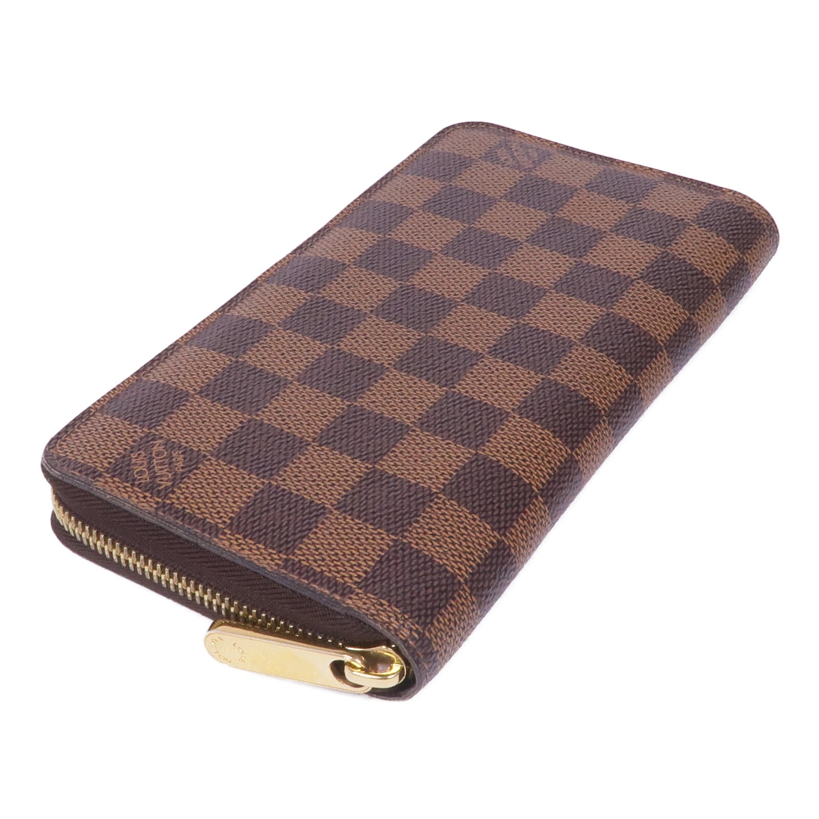 LOUIS VUITTON Damier Ebene Zippy Long Wallet金扣長錢包