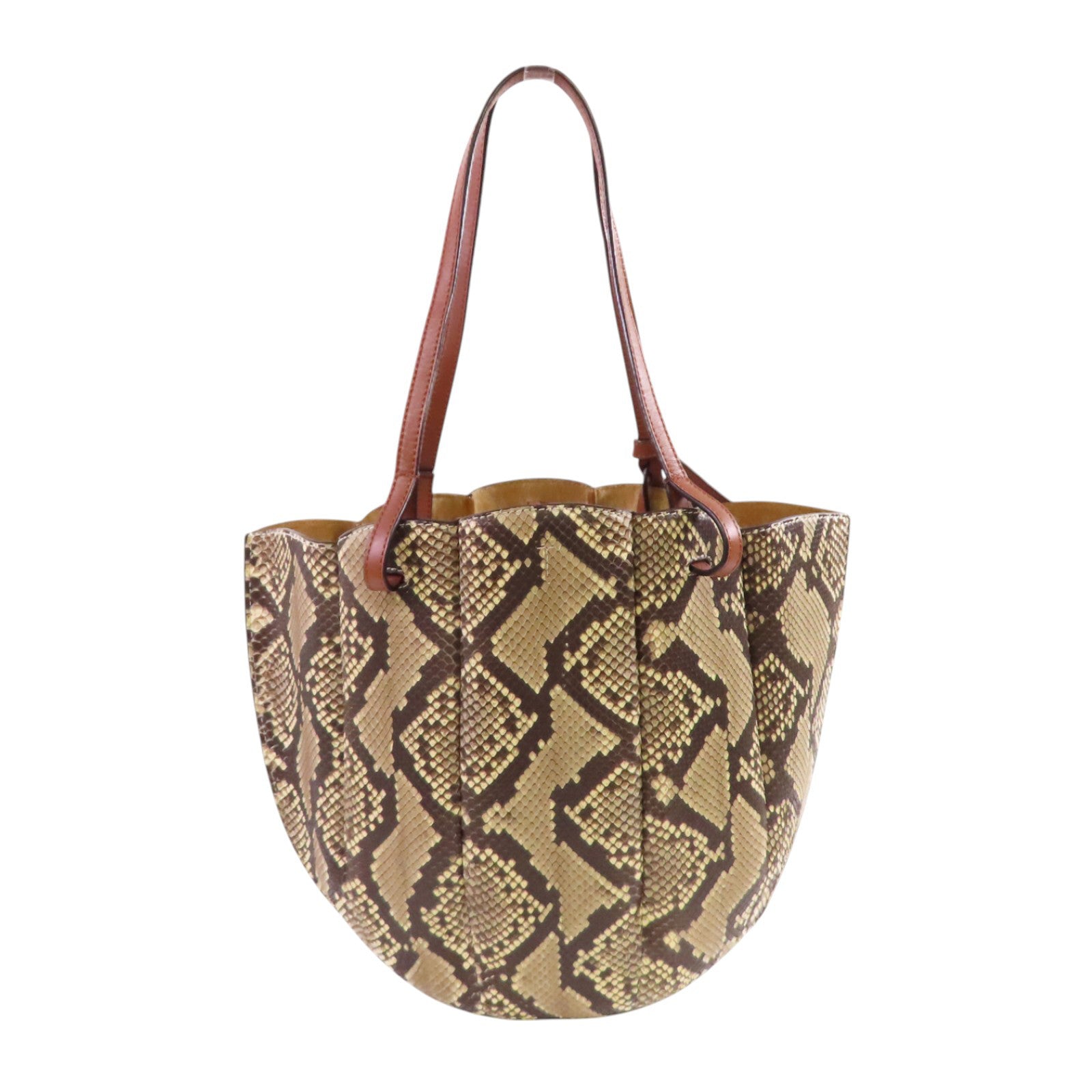 LOEWE 蛇皮皮革Shell Tote Small Tote Bag肩背袋