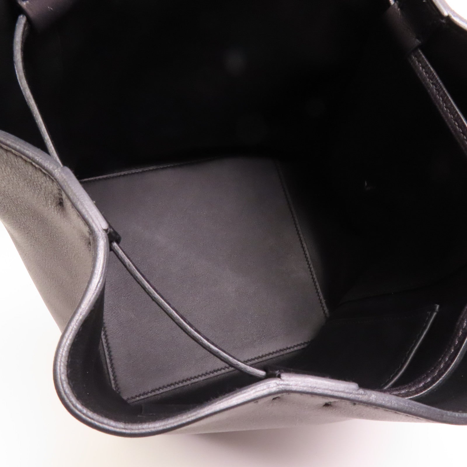 HERMES Licol 17 Shoulder Bag Swift Leather Black