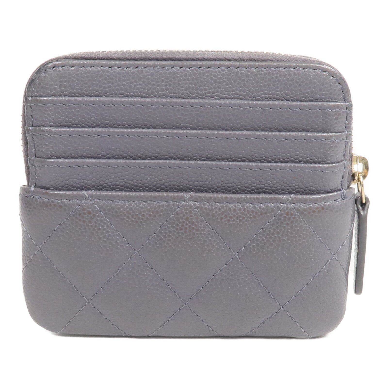 CHANEL 牛皮皮革Card Holder Matelasse金扣卡片套