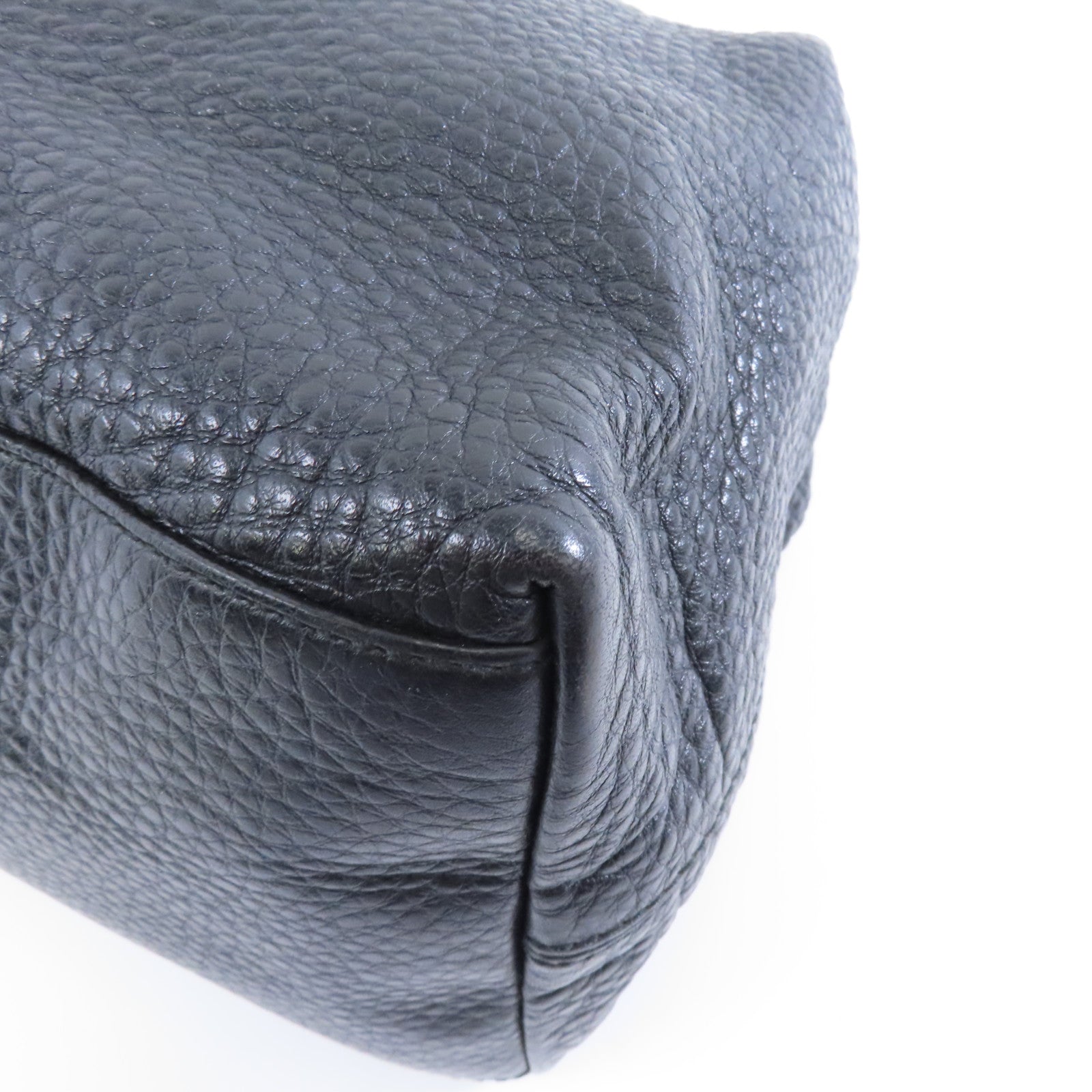 GUCCI 牛皮皮革Chain Shoulder Bag金扣鏈帶肩背袋黑色
