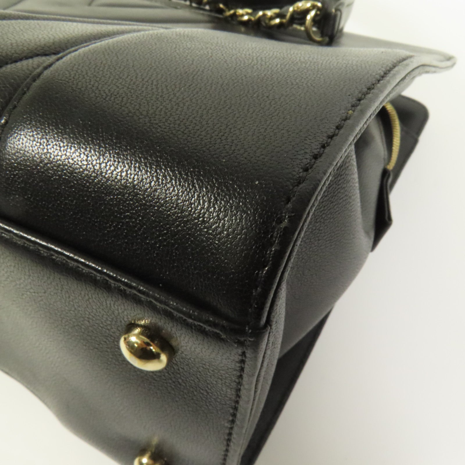 CHANEL 牛皮皮革Shoulder Bag金扣肩背袋