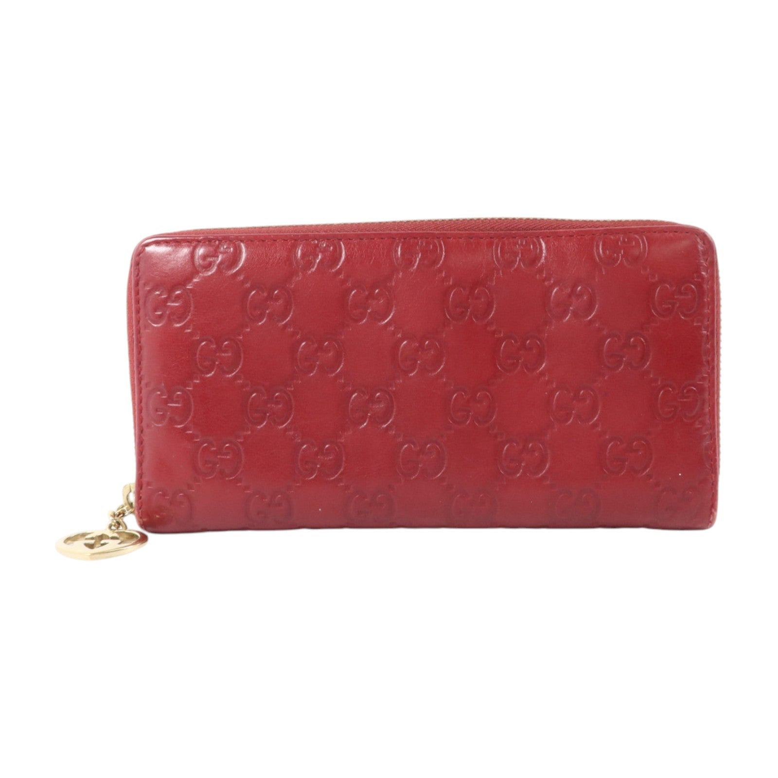 GUCCI 牛皮皮革Lovely Line Guccissima Zip-Around Long Wallet金扣長錢包