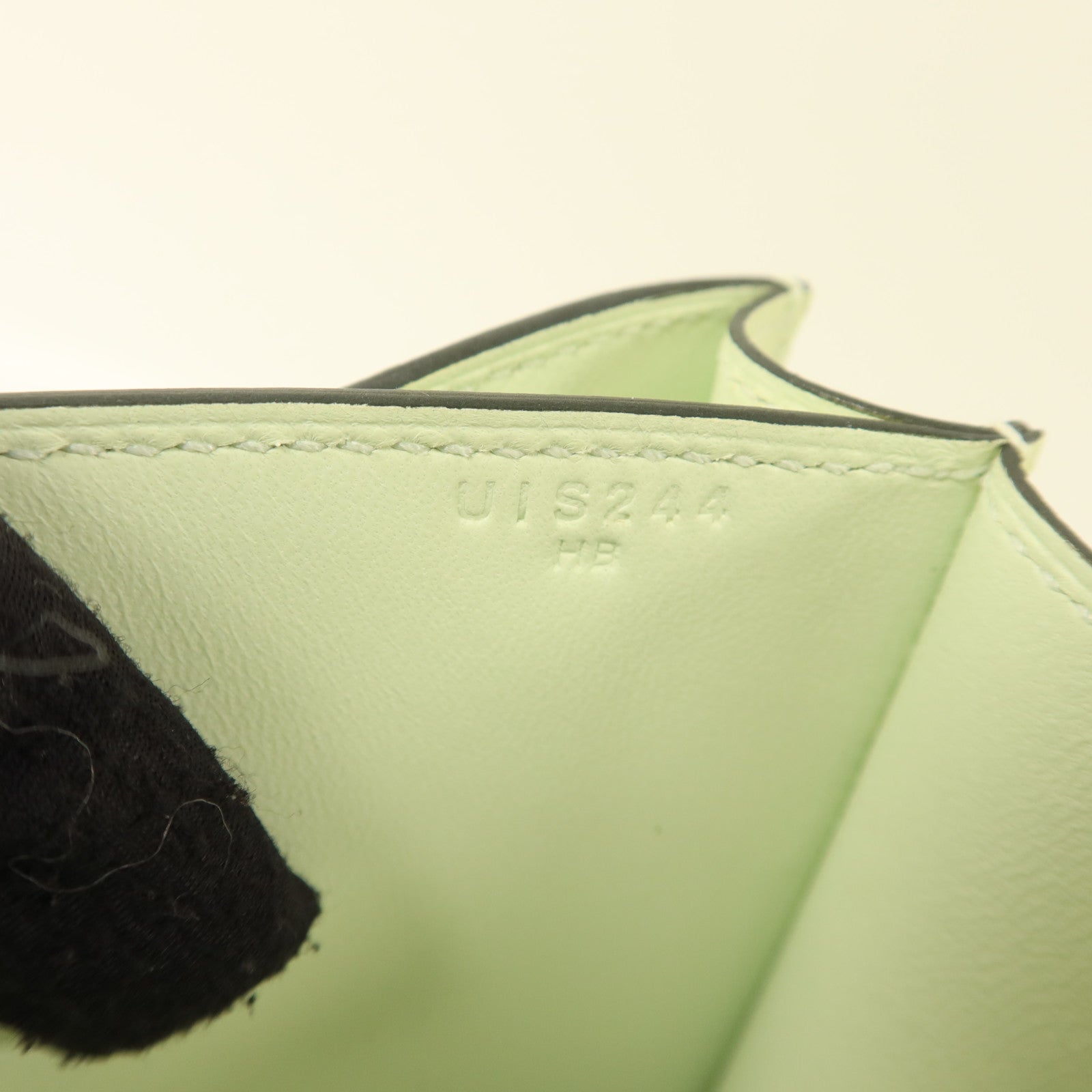 HERMES Epsom皮革Constance Mini II銀扣肩背袋Vert Fizz
