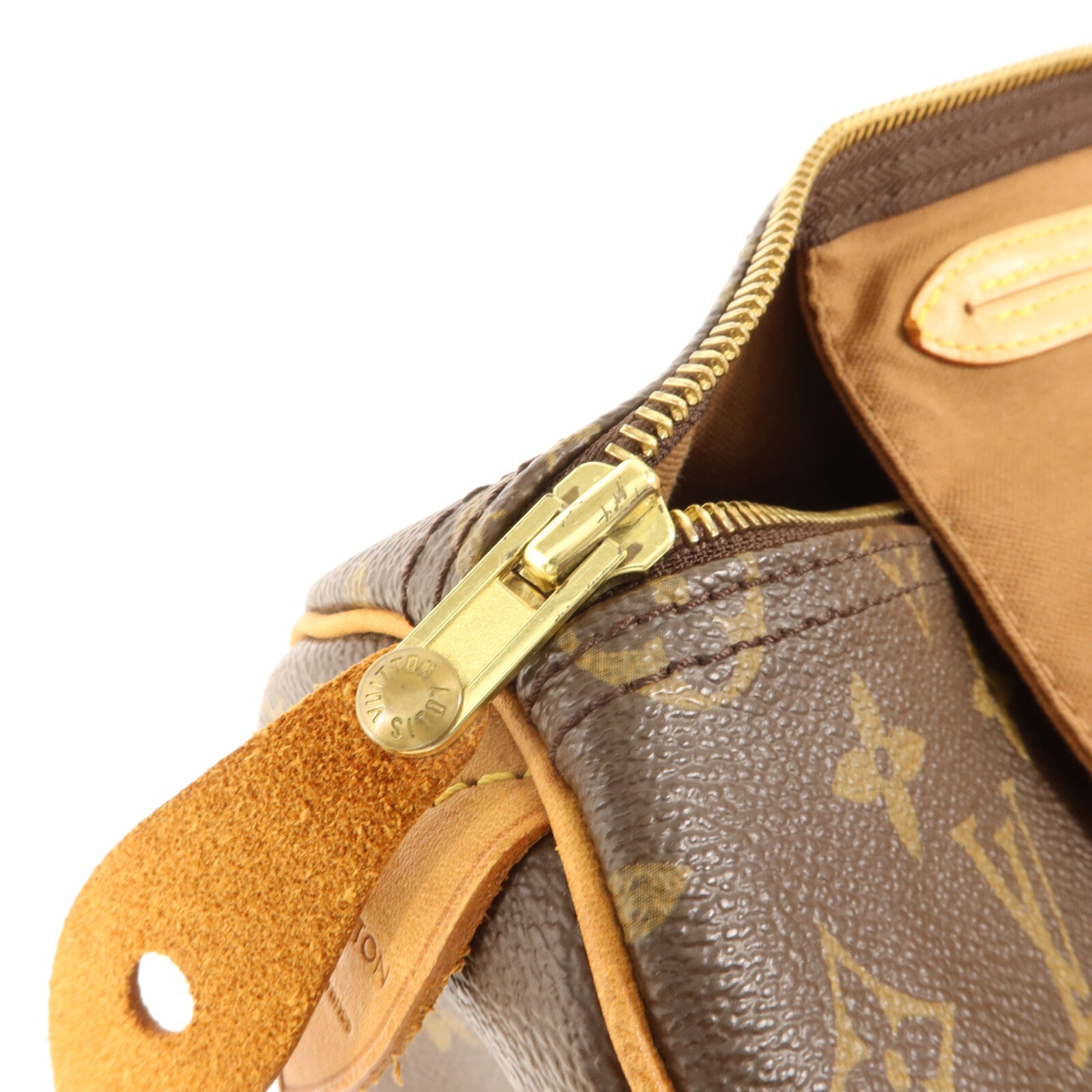 LOUIS VUITTON Monogram Speedy 35金扣手挽袋