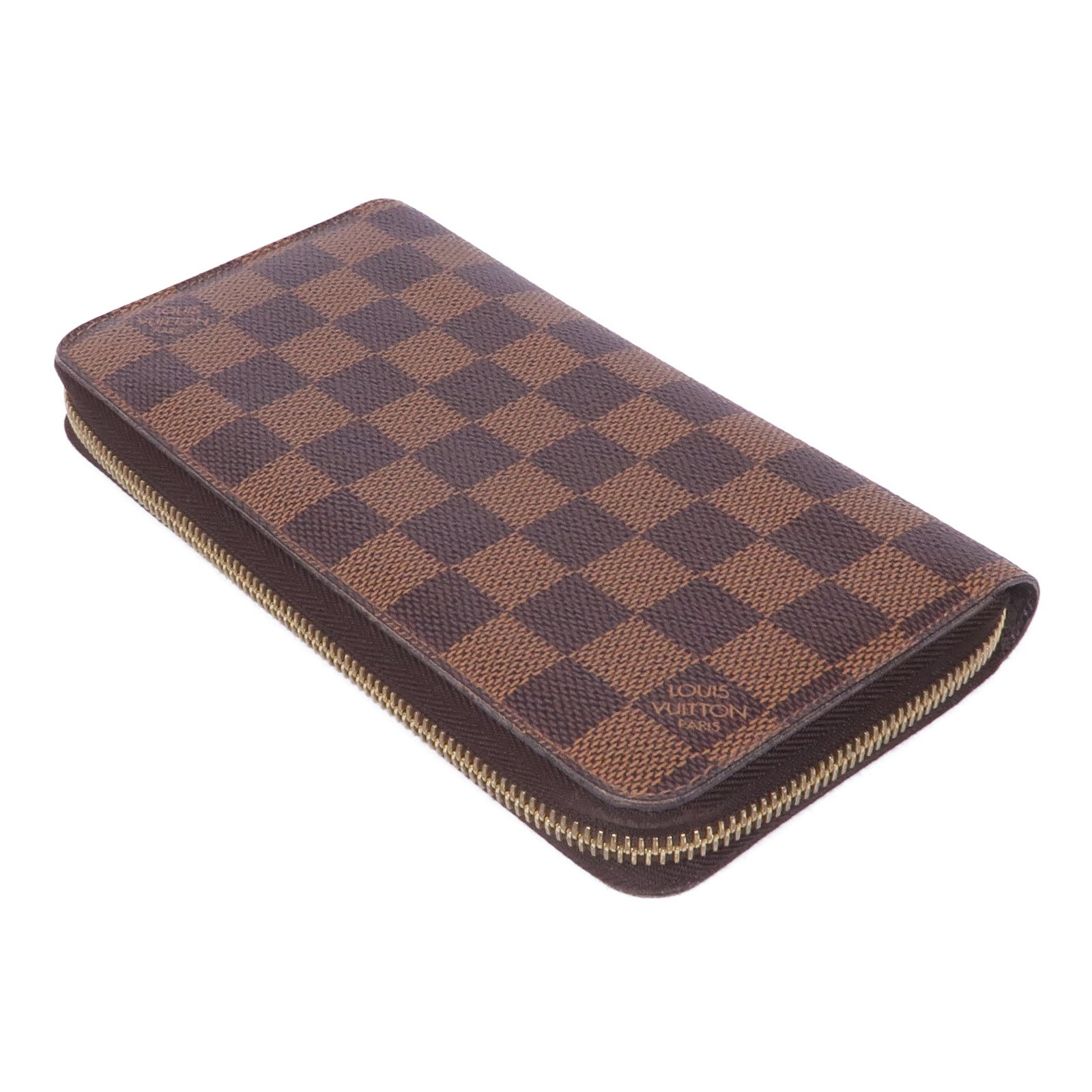 LOUIS VUITTON Damier Ebene Zippy Long Wallet金扣長錢包