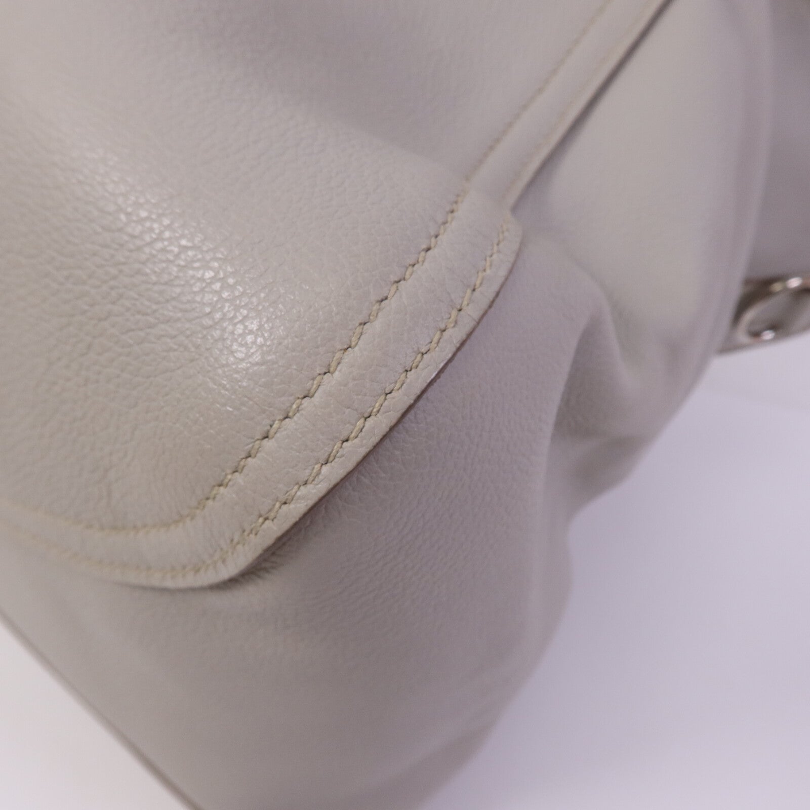 HERMES Evercolor皮革Oxer銀扣手挽肩背兩用袋Gris Perle