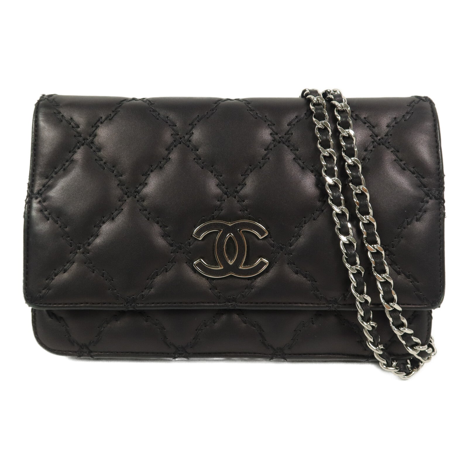 CHANEL 羊皮皮革Wallet On Chain鏈帶肩背袋